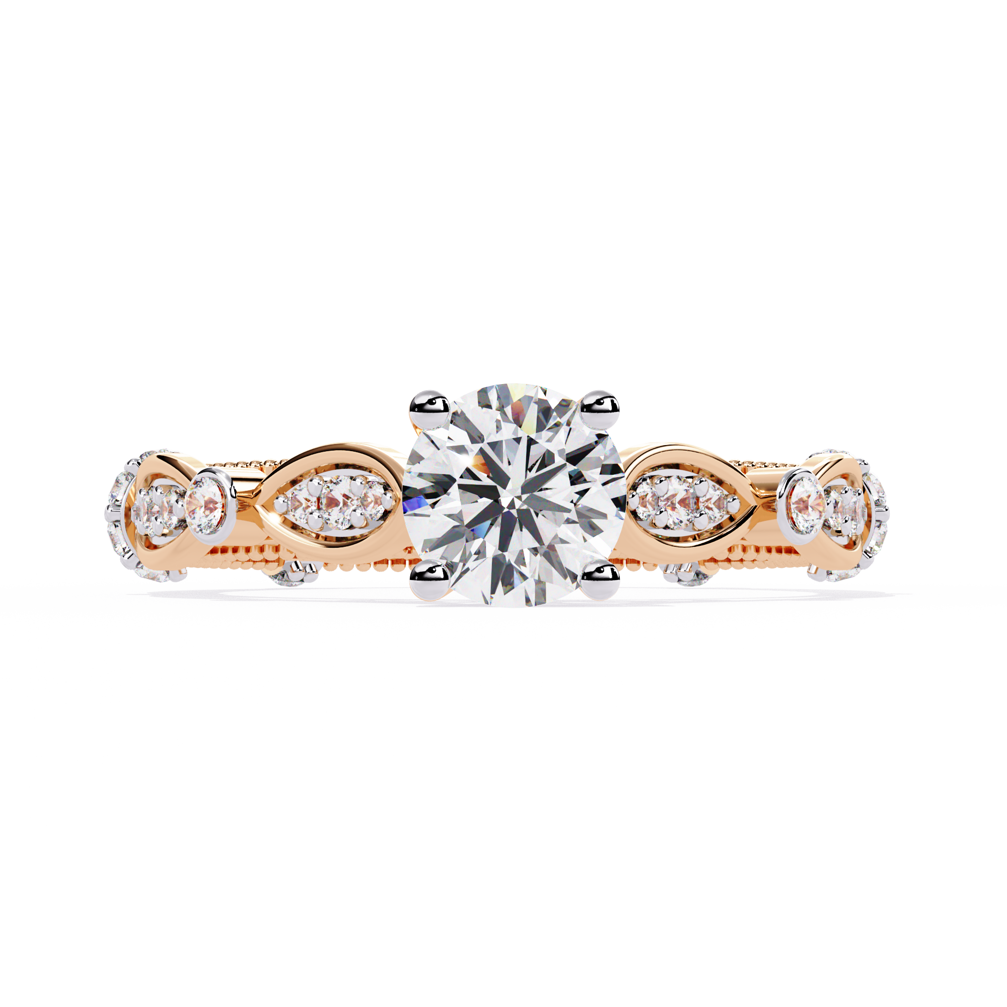 0.84 CT VINTAGE VINE BAND 18K