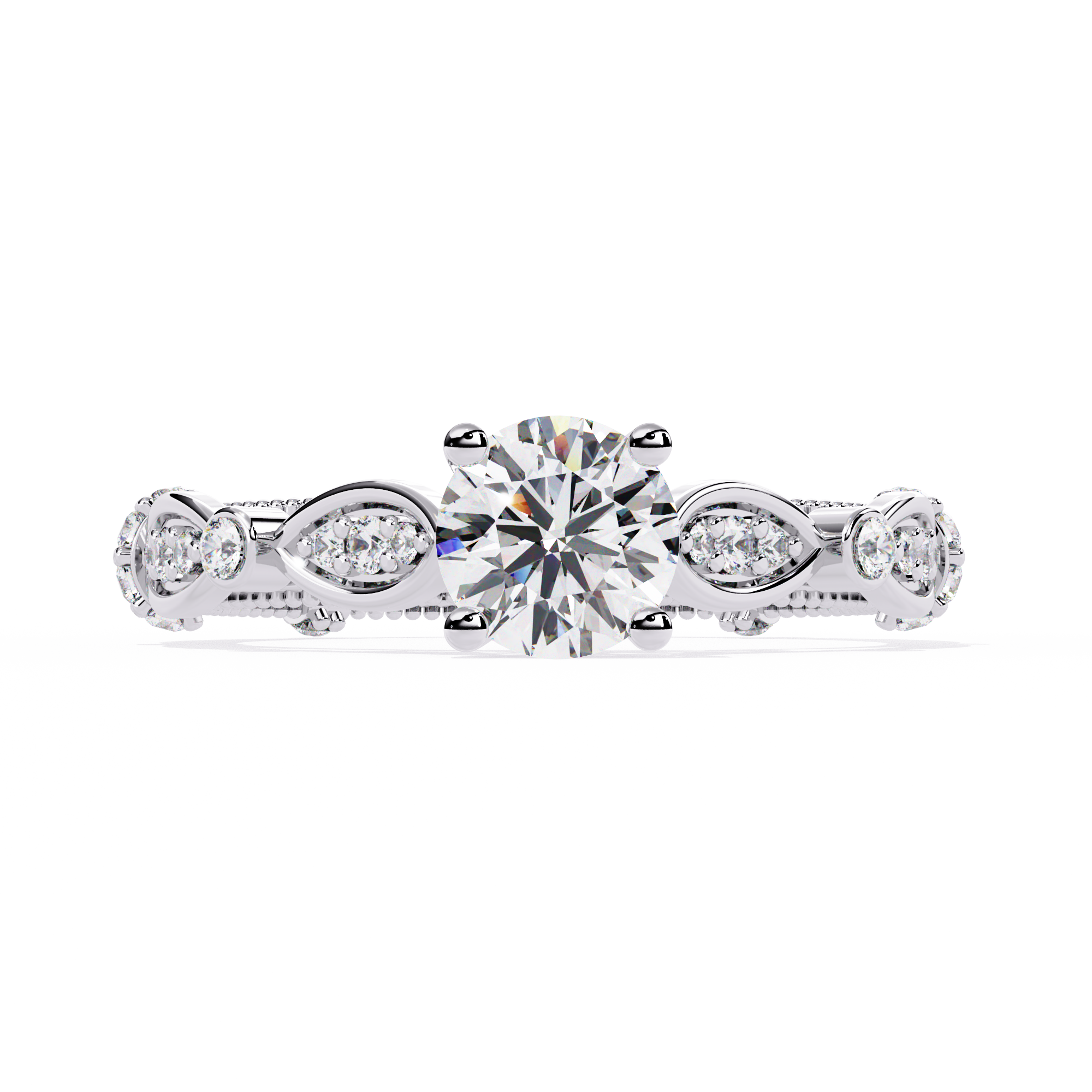 0.84 CT VINTAGE VINE BAND 18K