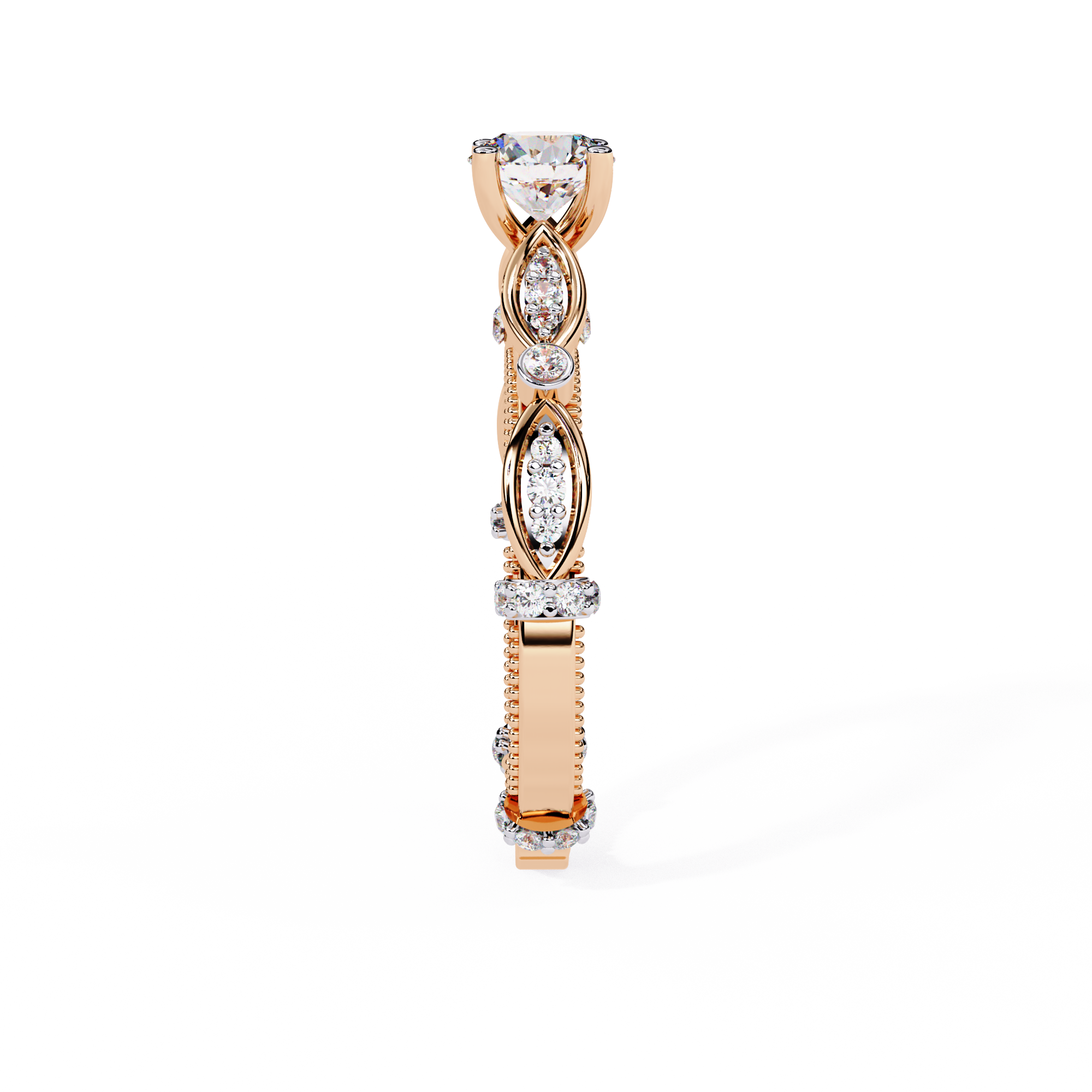 0.84 CT VINTAGE VINE BAND 18K
