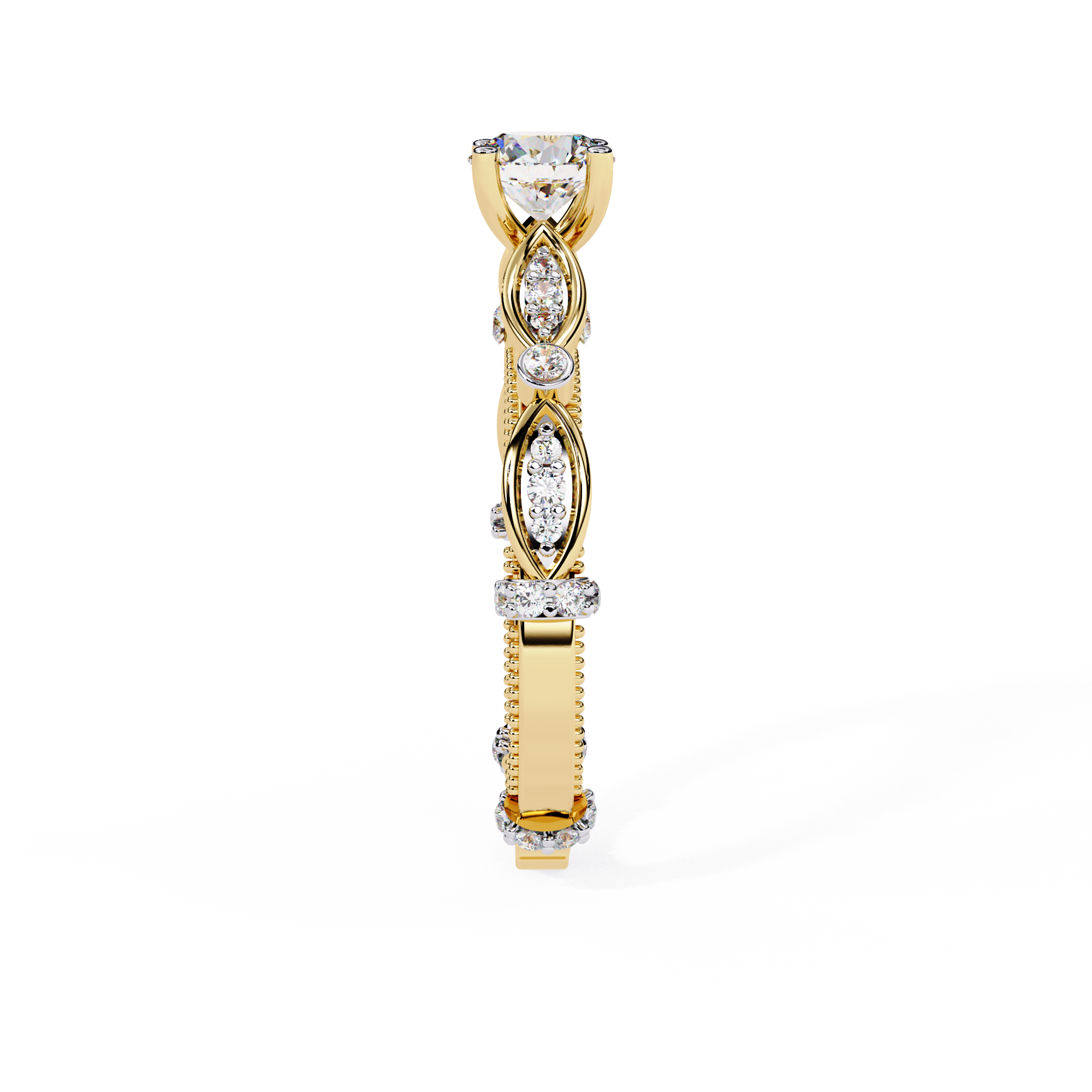 0.84 CT VINTAGE VINE BAND 18K