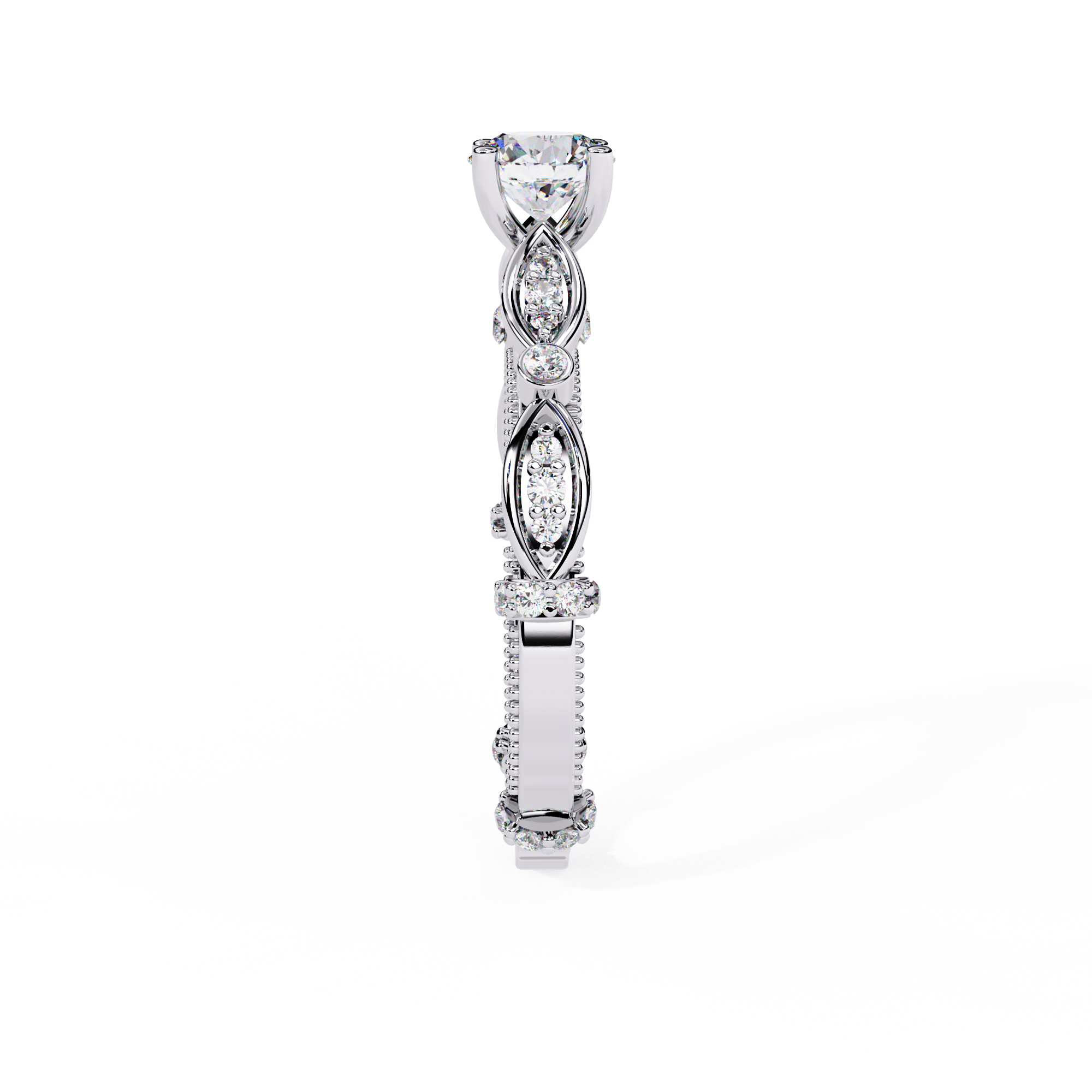 0.84 CT VINTAGE VINE BAND 18K
