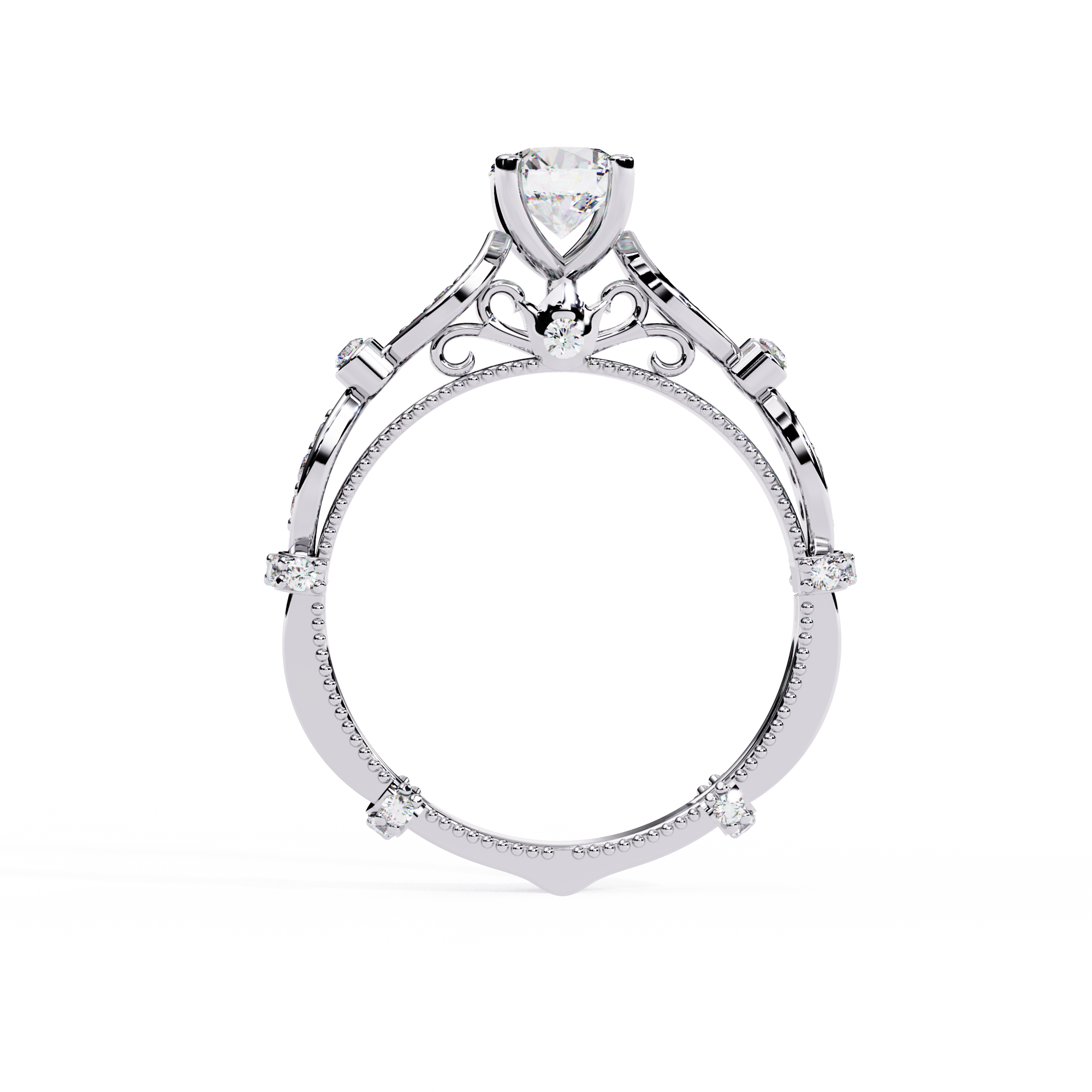 0.84 CT VINTAGE VINE BAND 18K