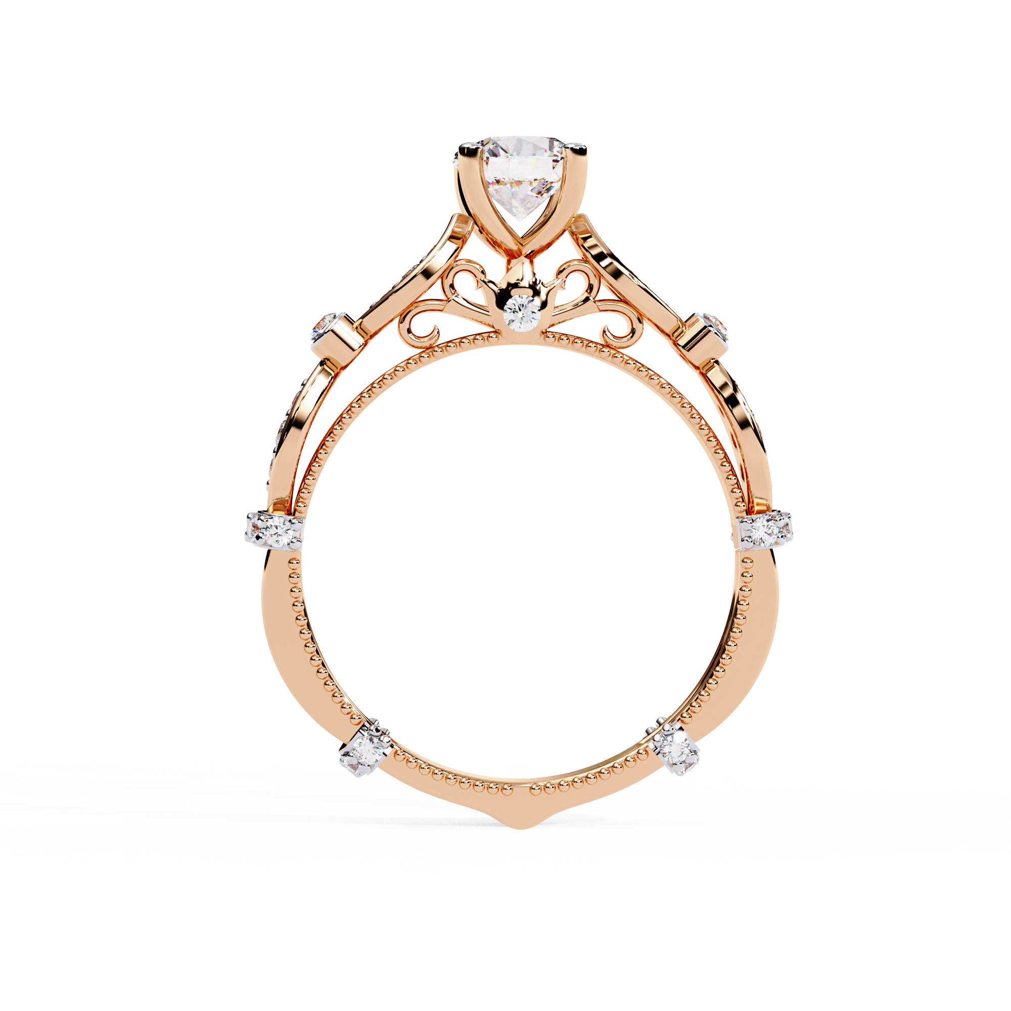 0.84 CT VINTAGE VINE BAND 18K