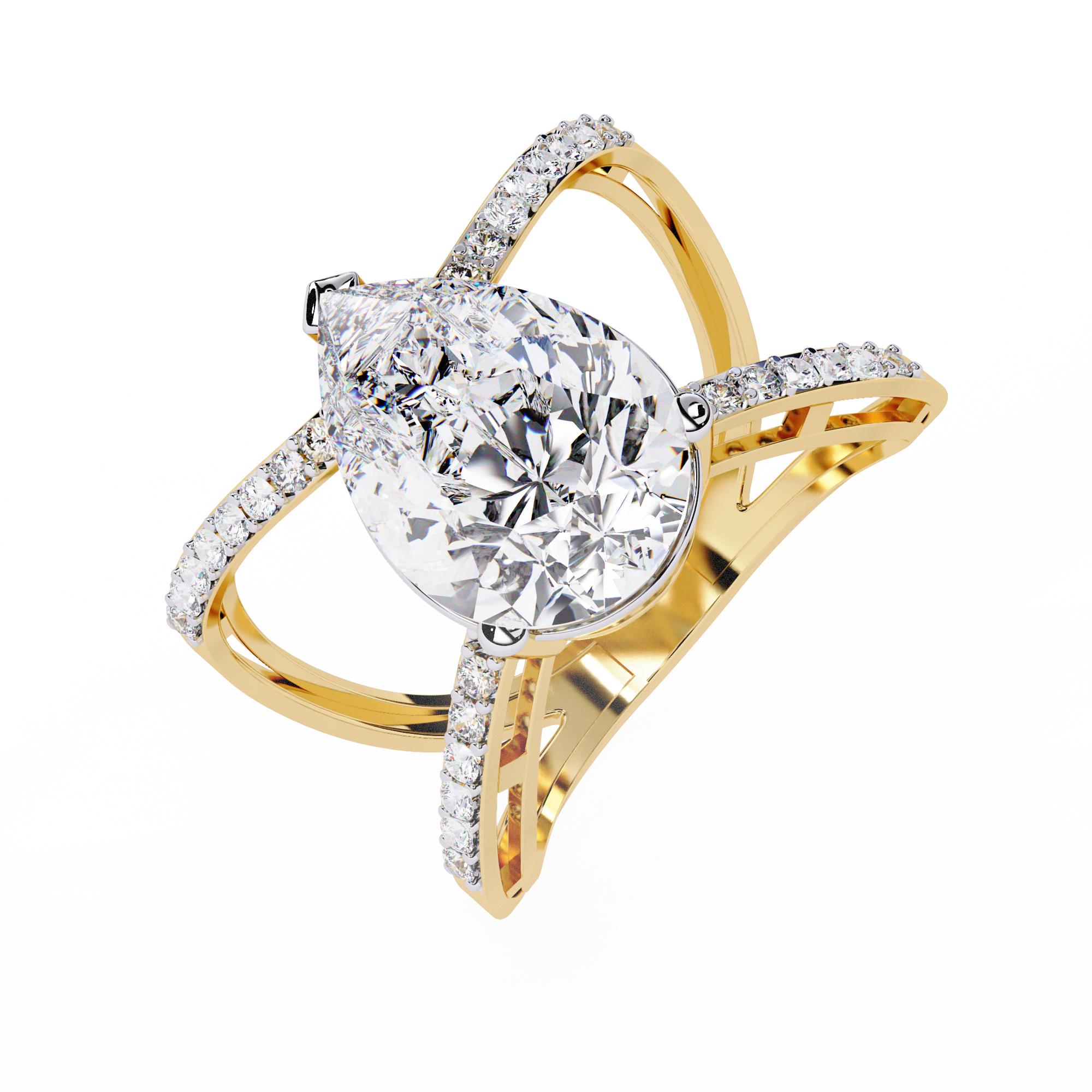 4.62 CT STELLAR CROSSOVER BAND 18K