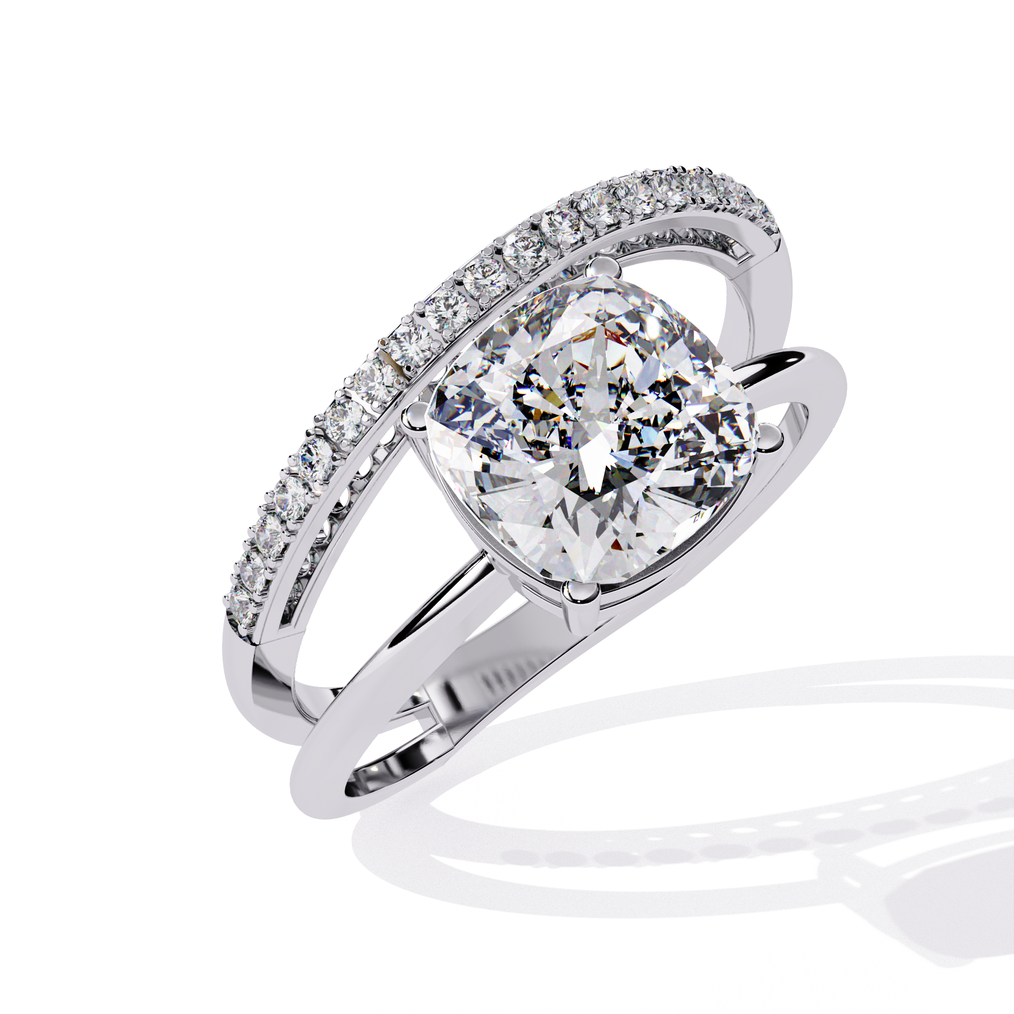 2.42 CT AURORA SPLIT-SHANK RING