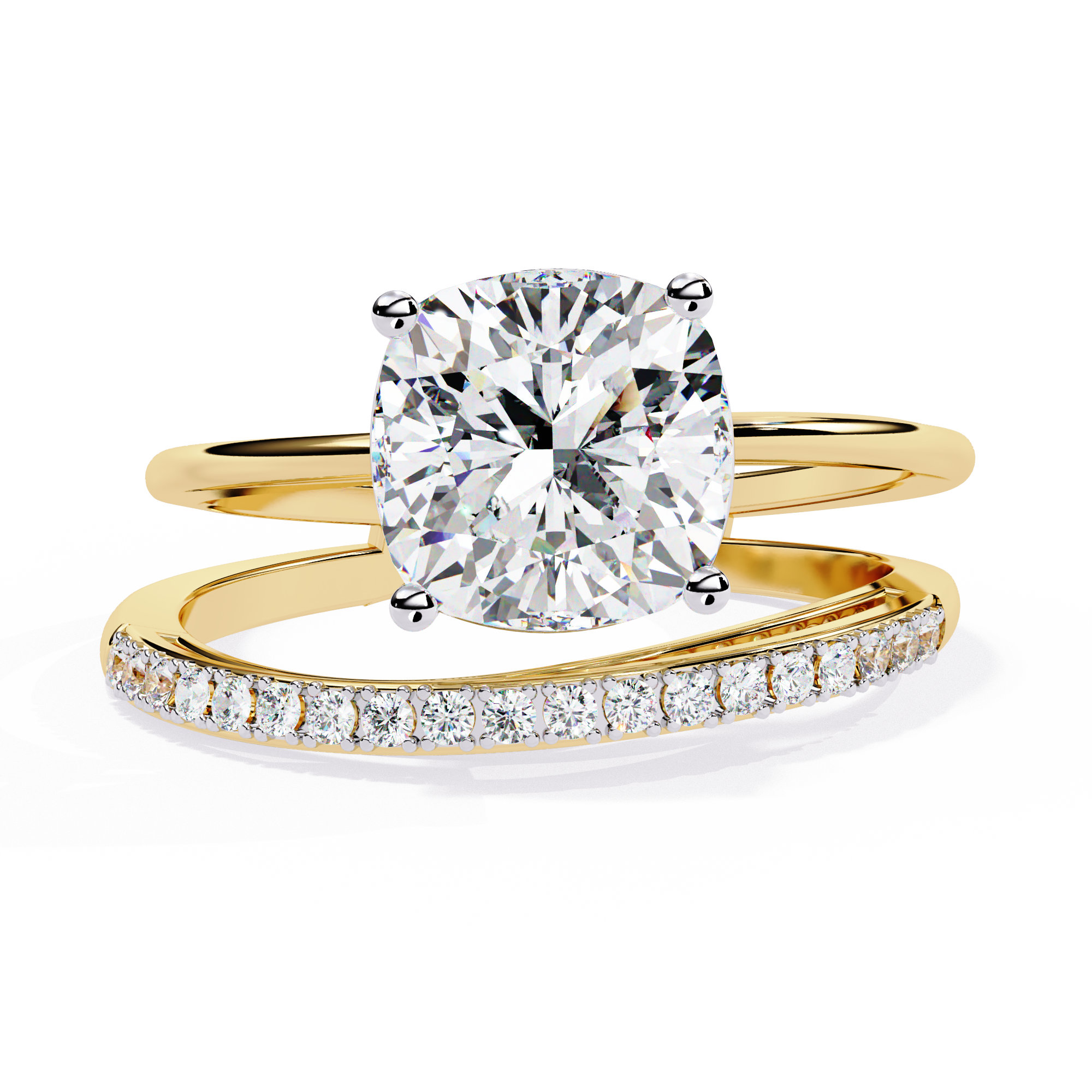 2.42 CT AURORA SPLIT-SHANK RING 18K