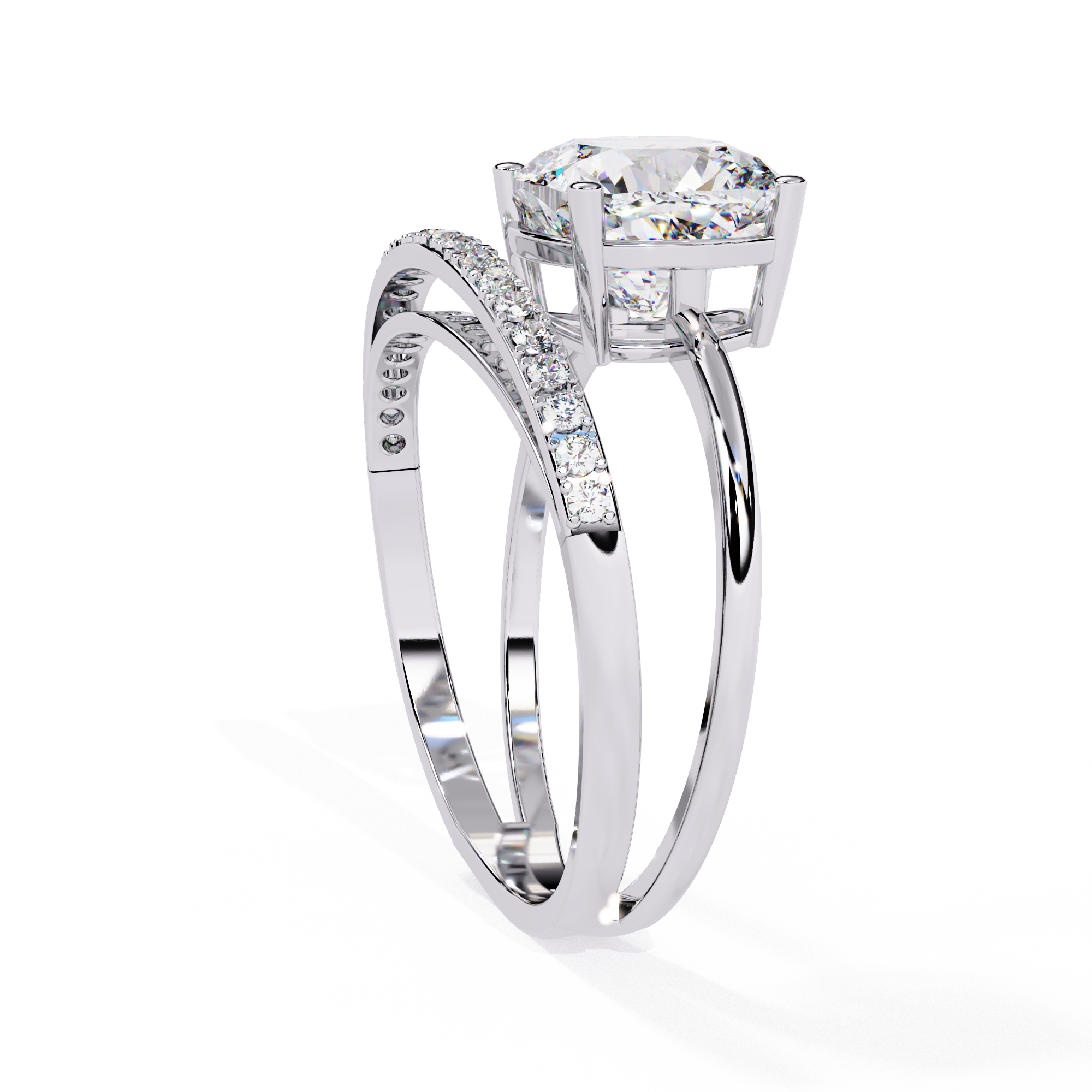 2.42 CT AURORA SPLIT-SHANK RING 18K