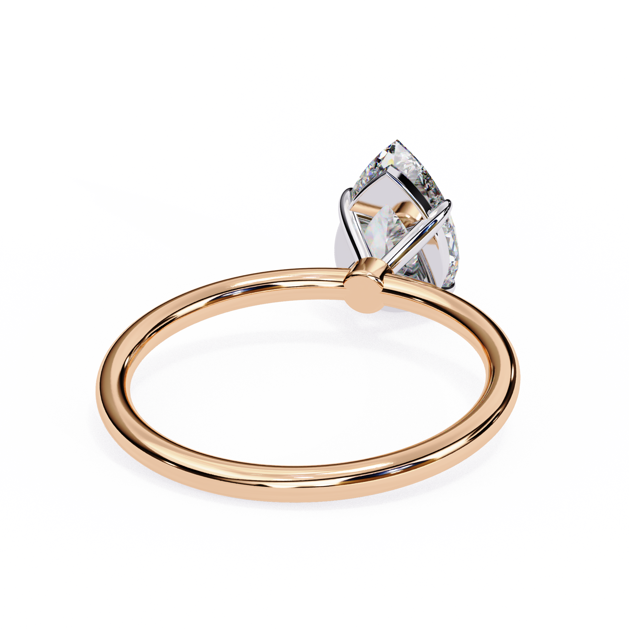 0.89 carat pear rings 9k