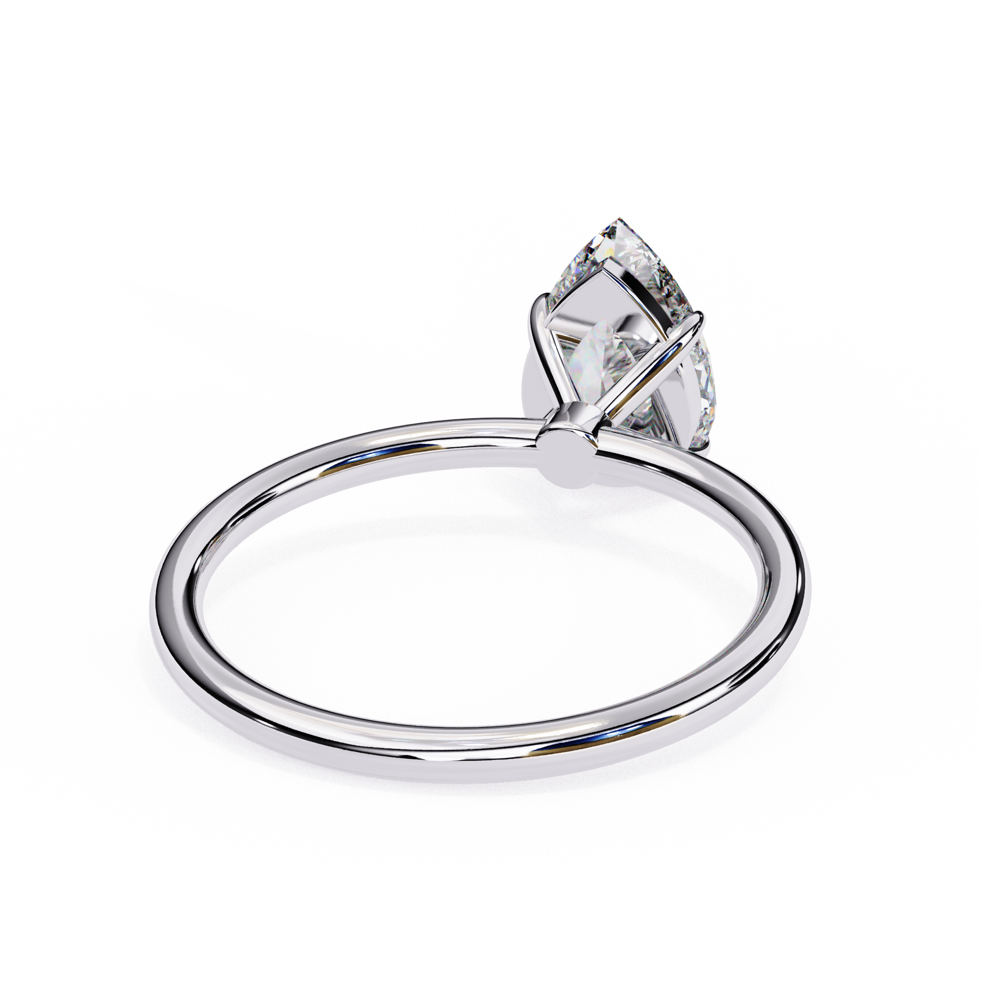 0.89 carat pear rings 9k