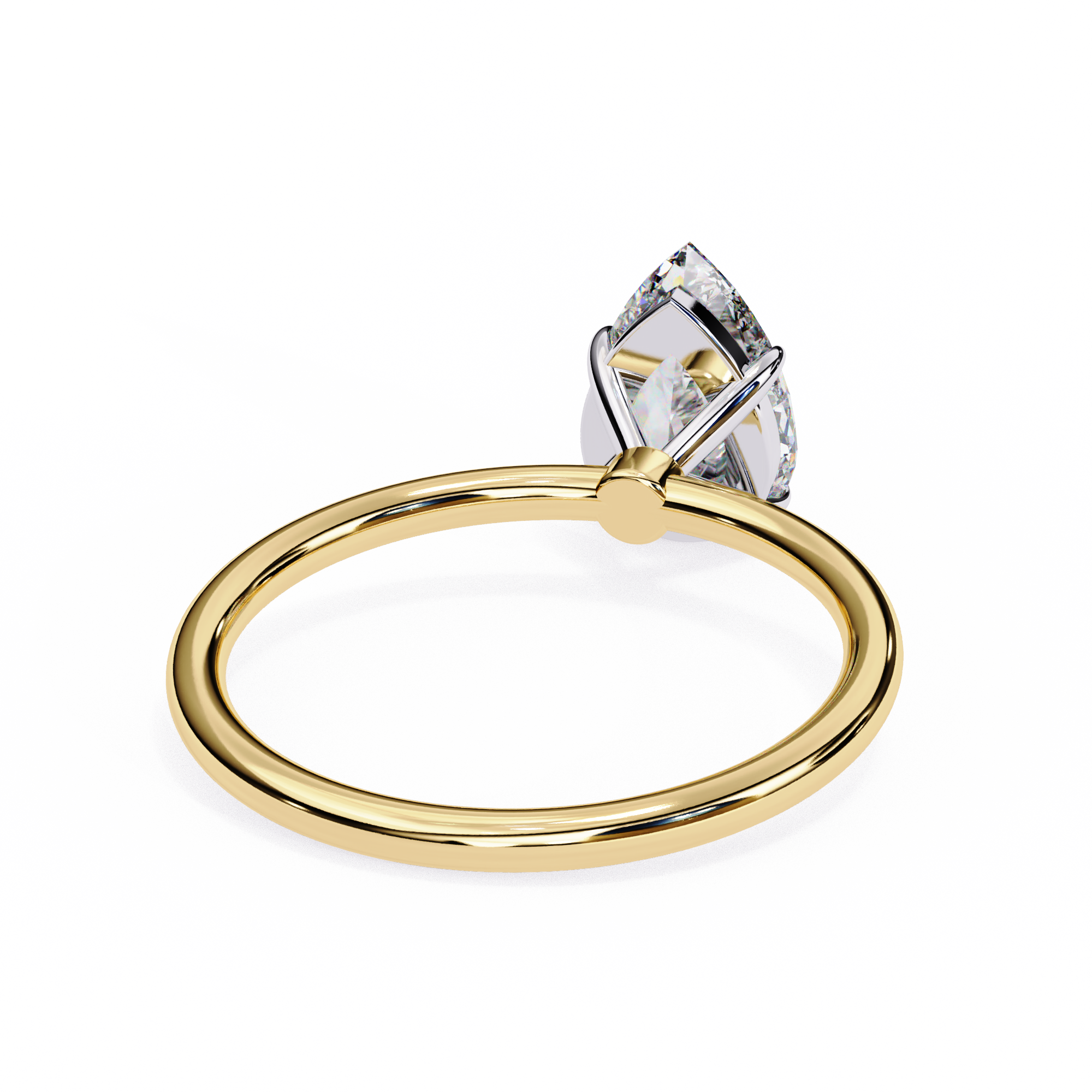 0.89 carat pear rings 9k
