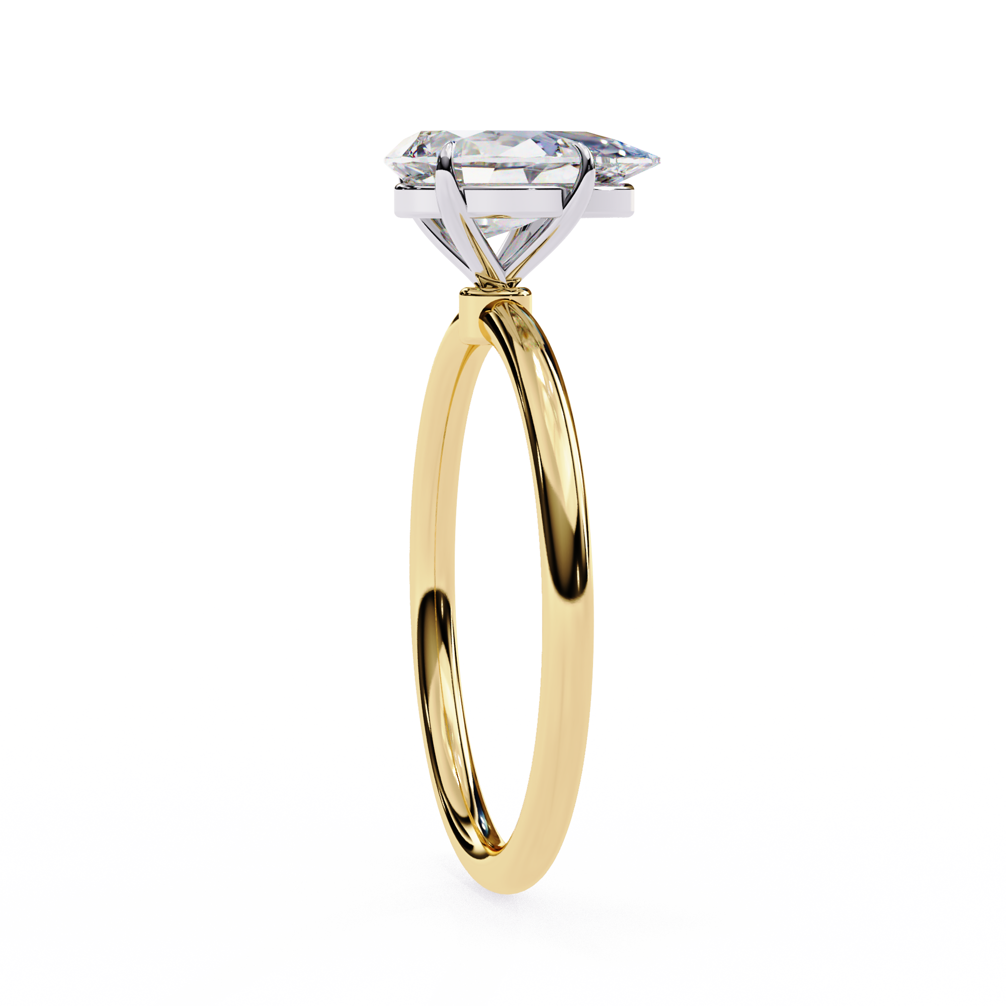 0.89 carat pear rings 9k