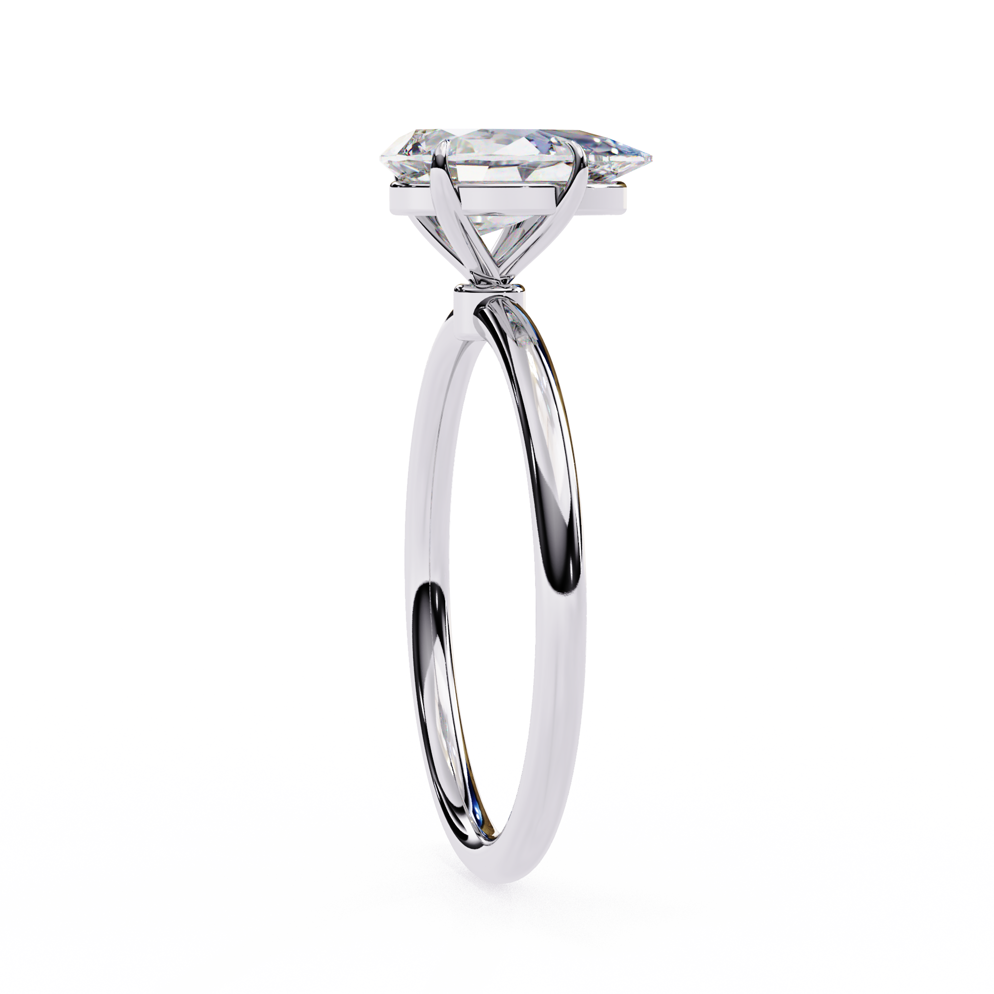 0.89 carat pear rings 9k