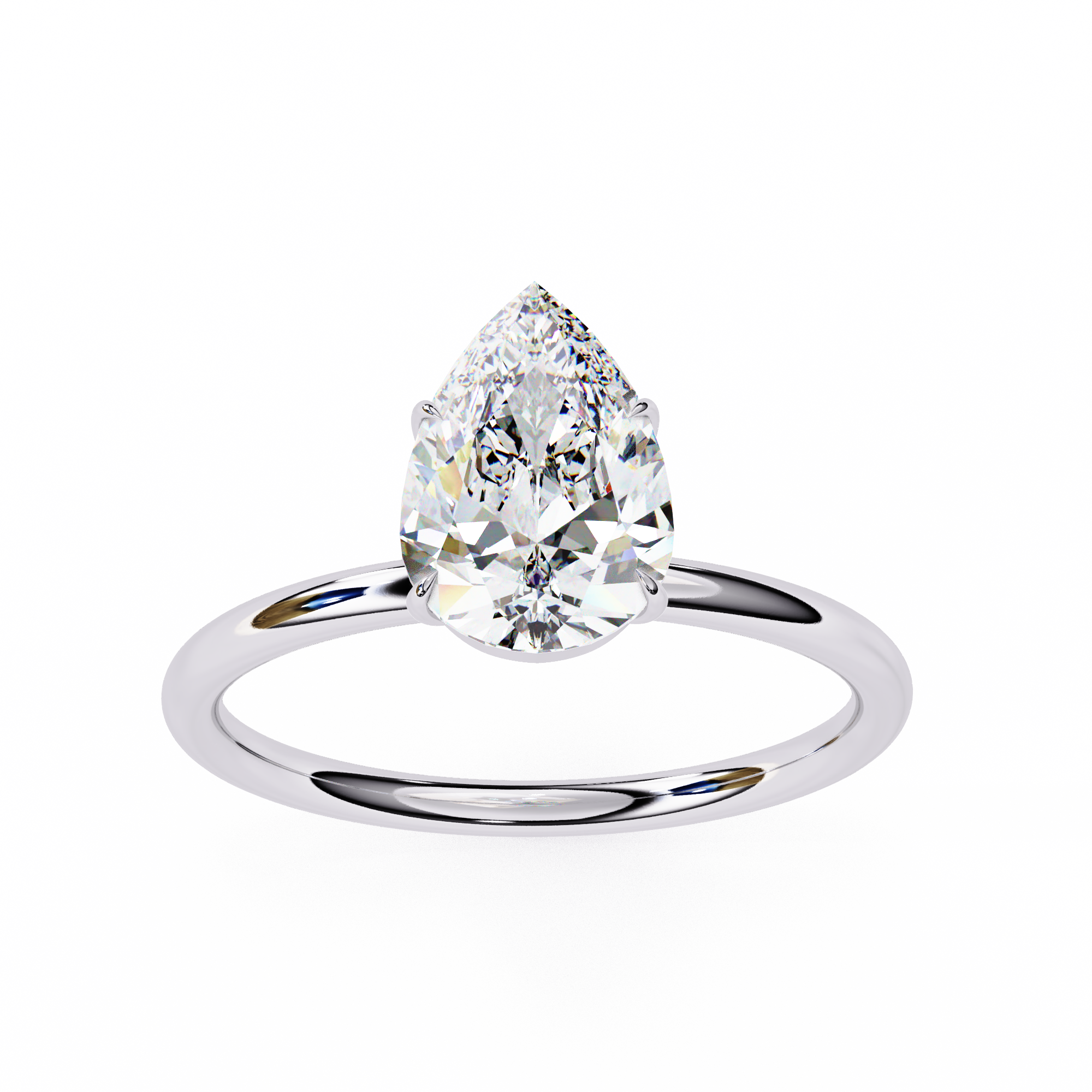 0.89 carat pear rings 9k