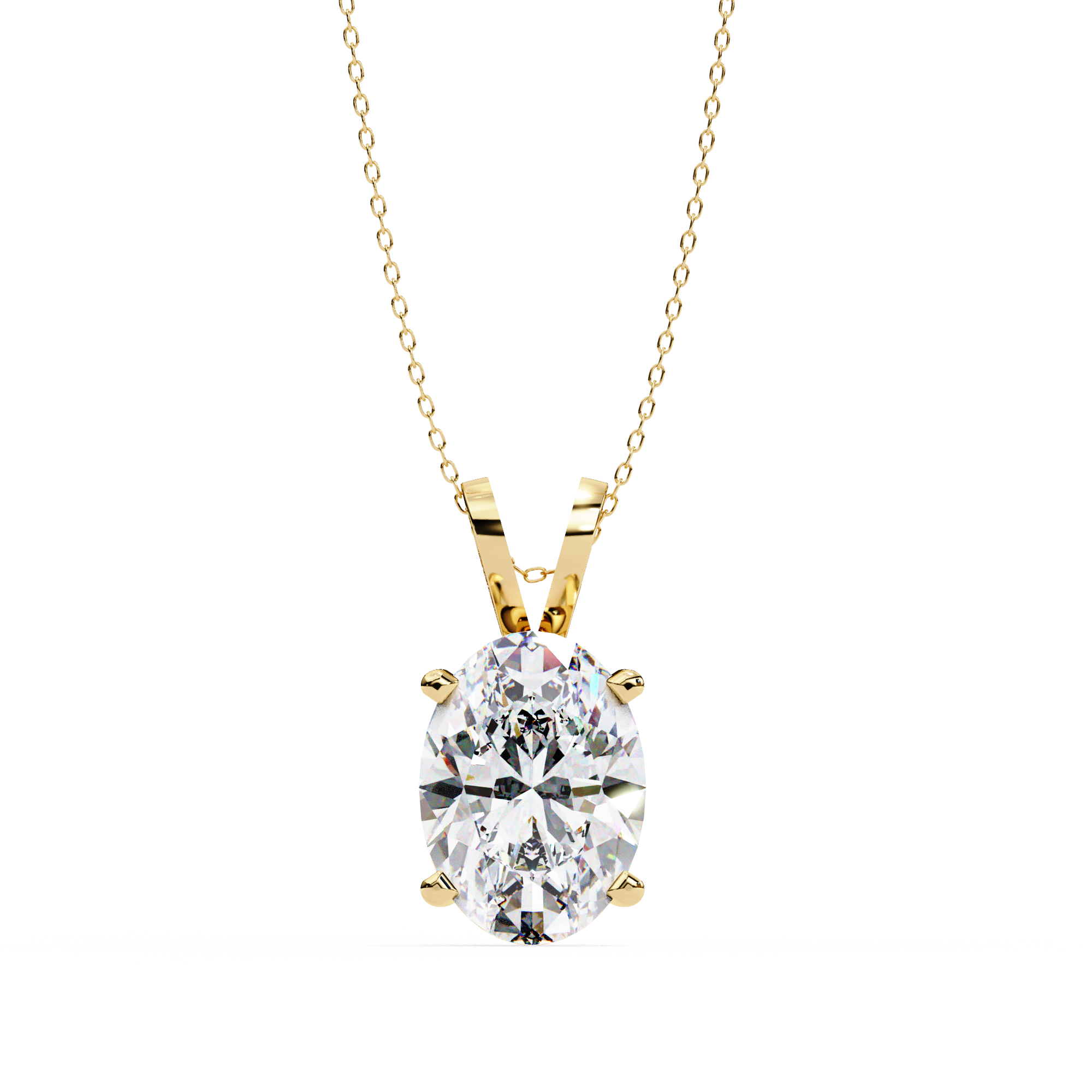 2.48 ct Opulent Oval Pendant 9k