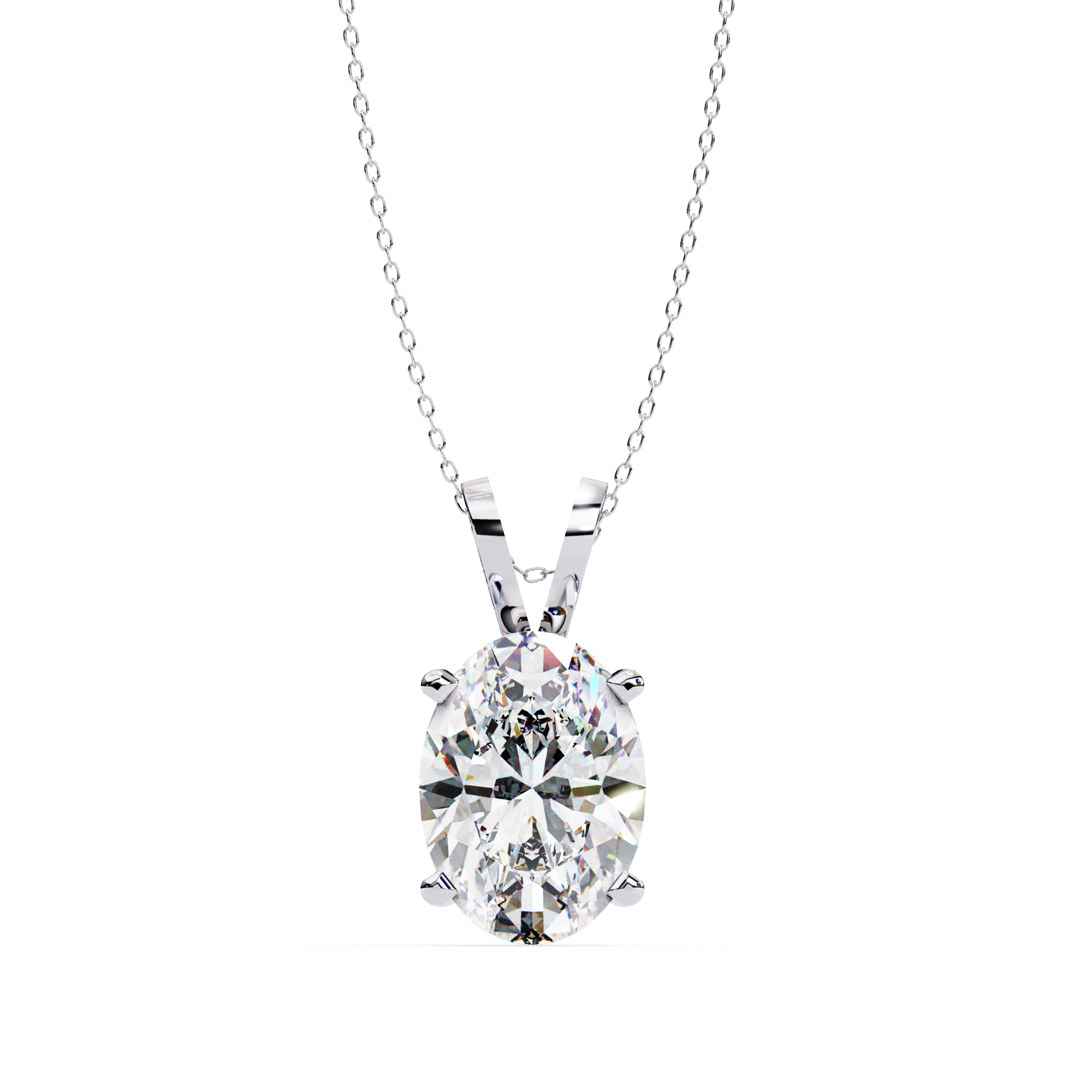2.48 ct Opulent Oval Pendant 9k