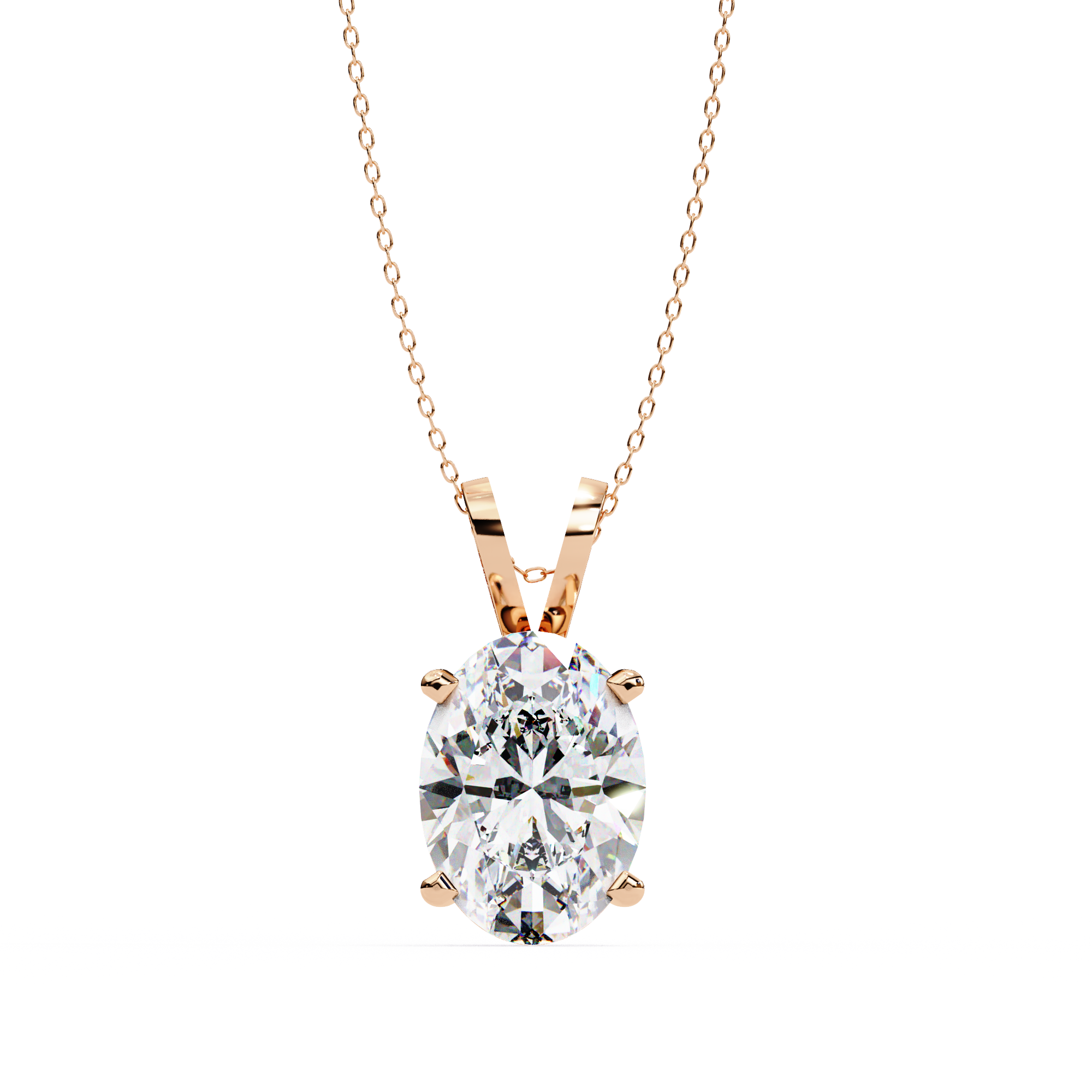 2.48 ct Opulent Oval Pendant 9k