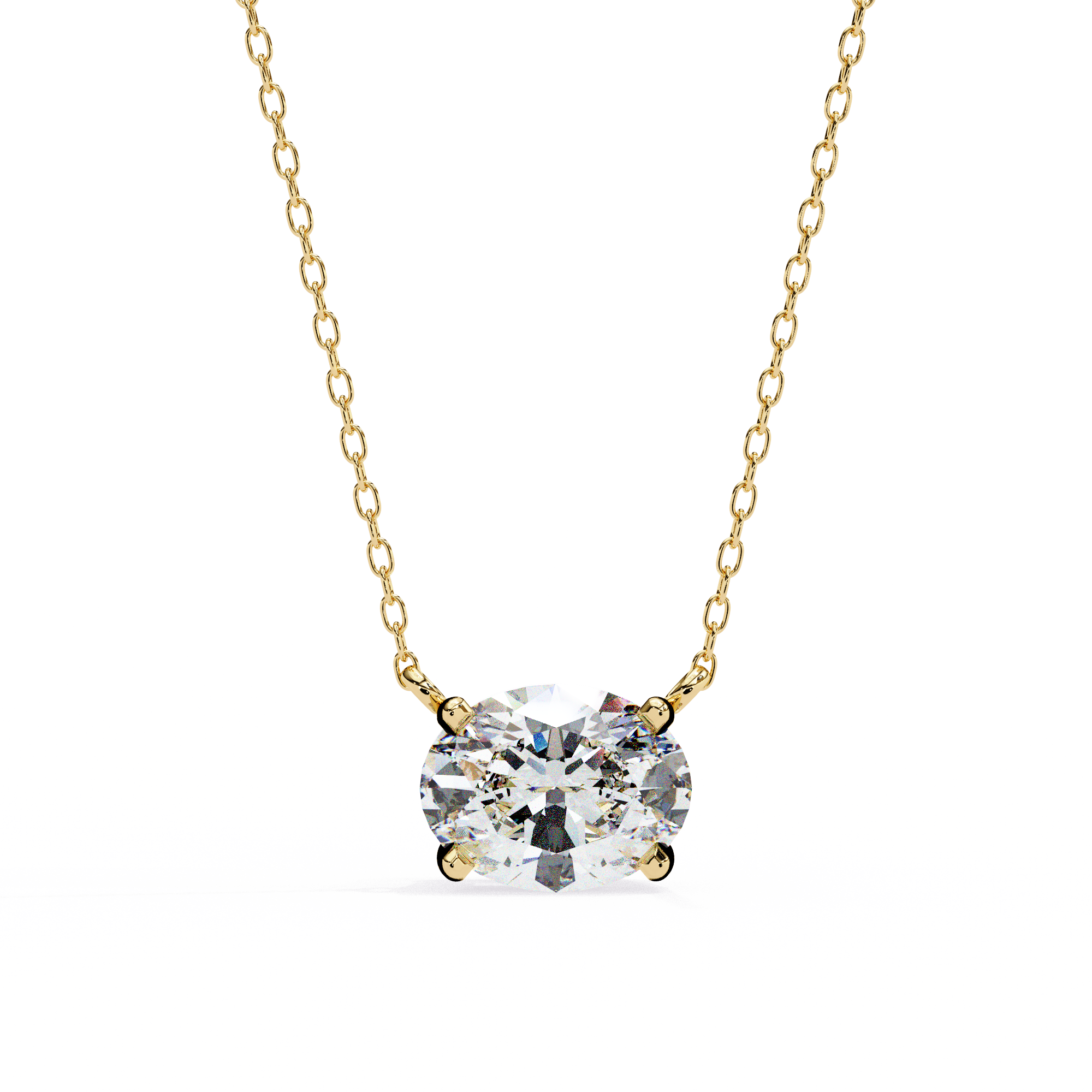 1.66 ct Majestic Oval Pendant 9k