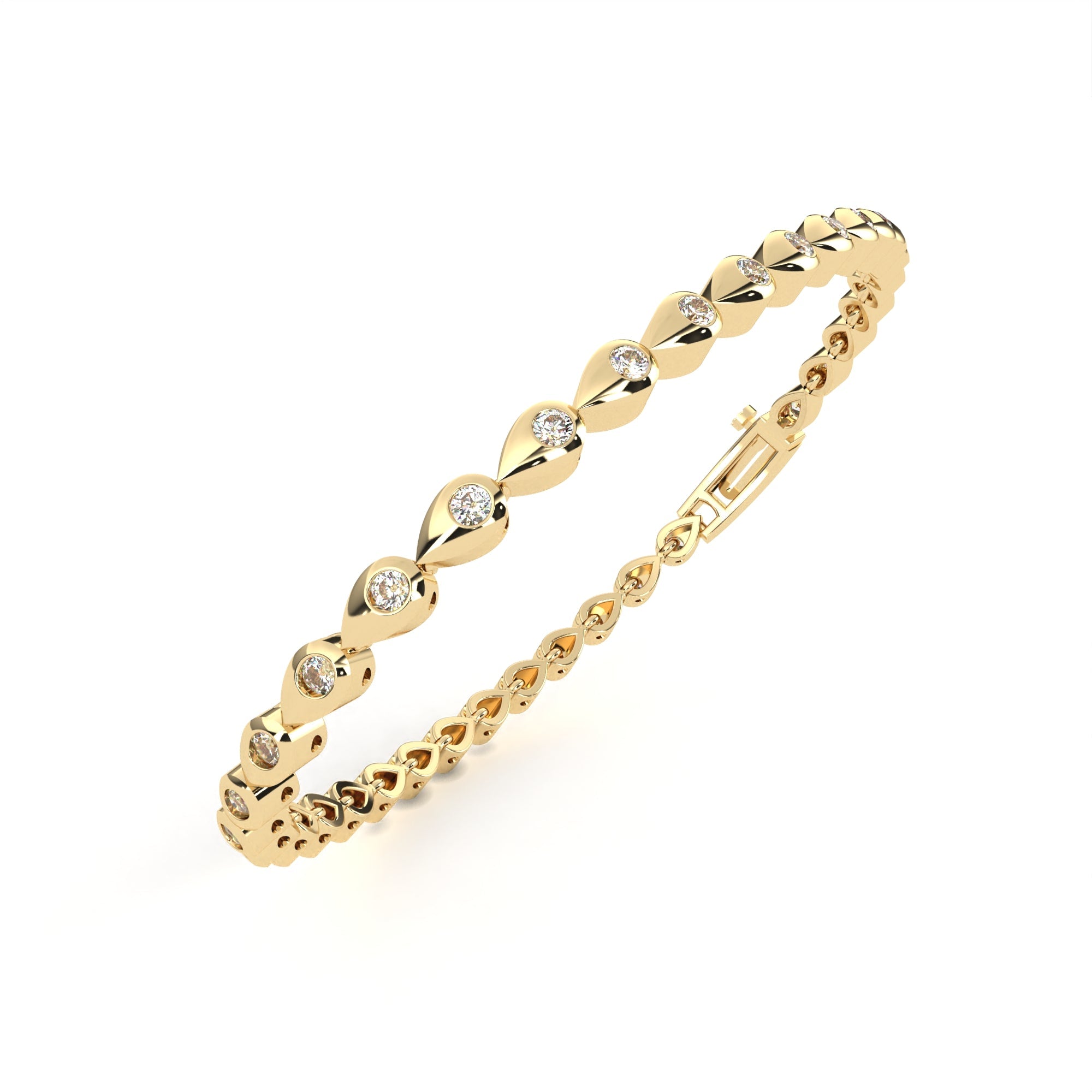 1.02 ct Radiant Embrace Bracelet 9k