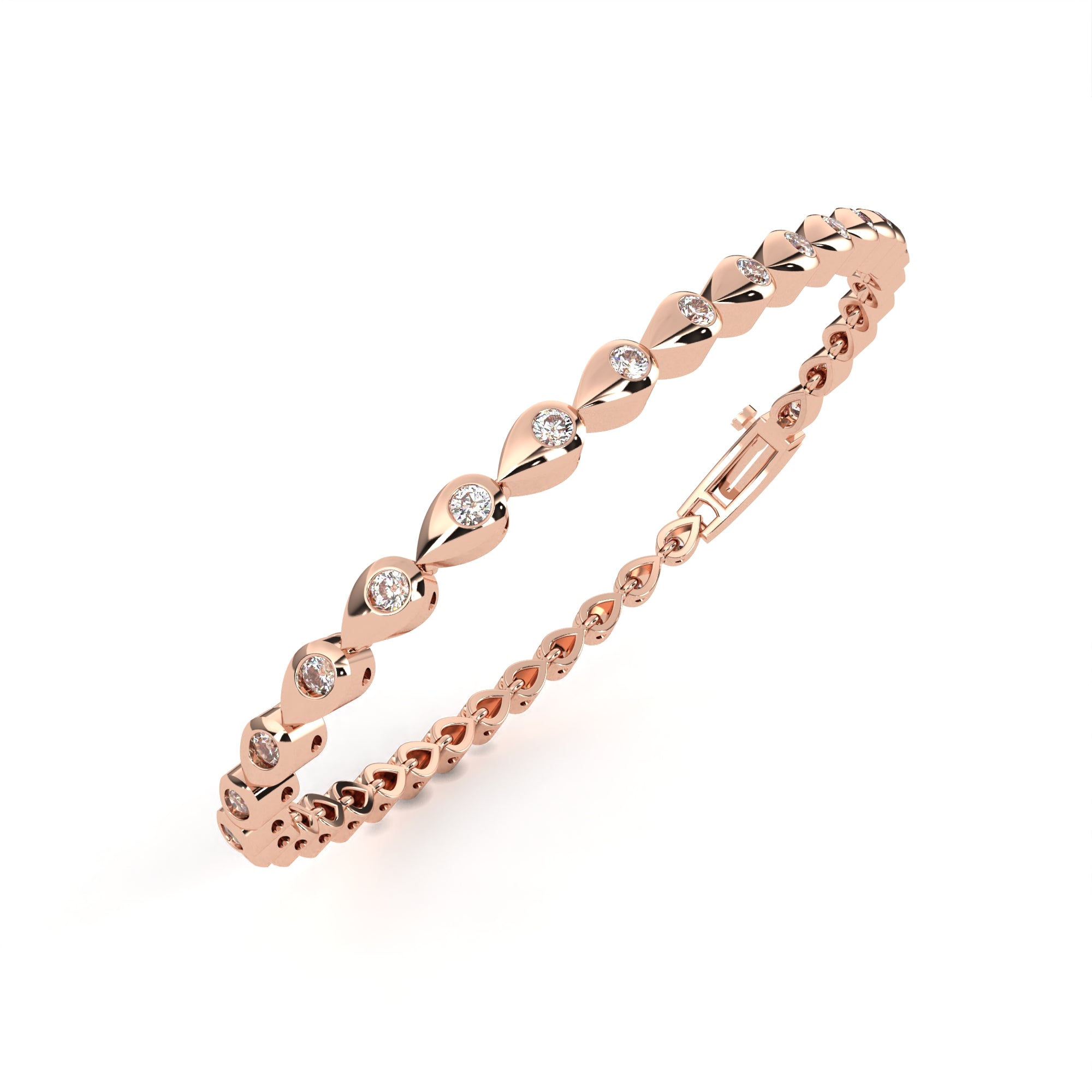 1.02 ct Radiant Embrace Bracelet 9k