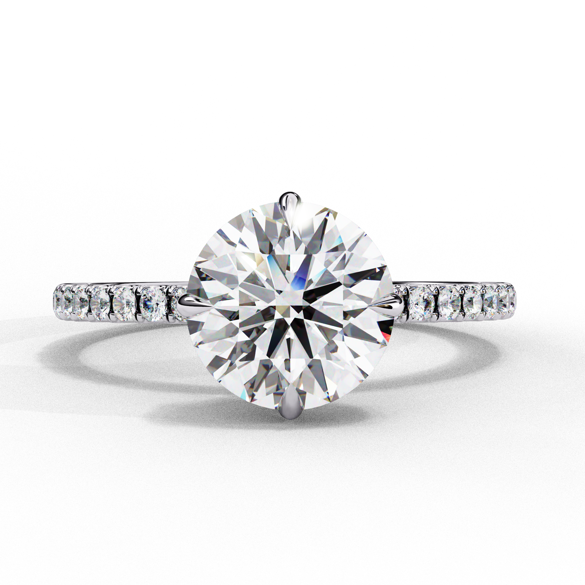 2.66 ct Splendid Round Ring 9k