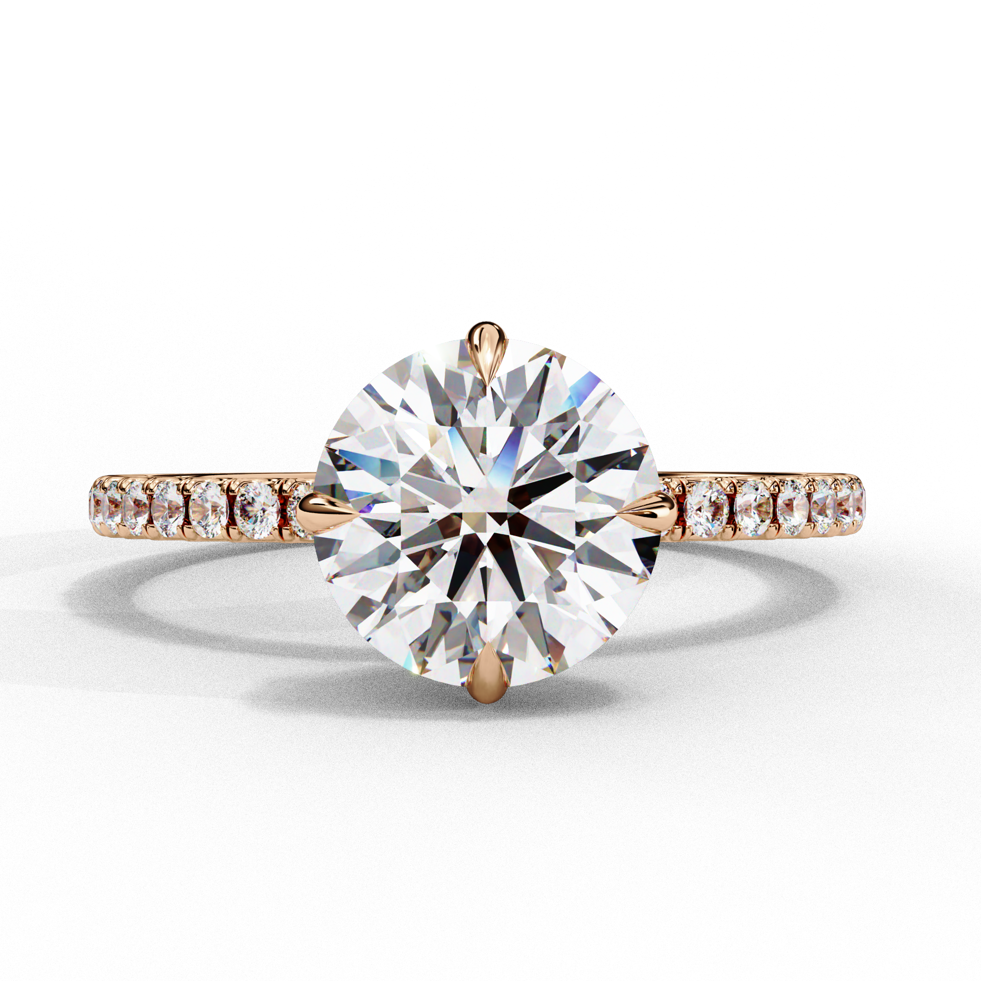 2.66 ct Splendid Round Ring 9k