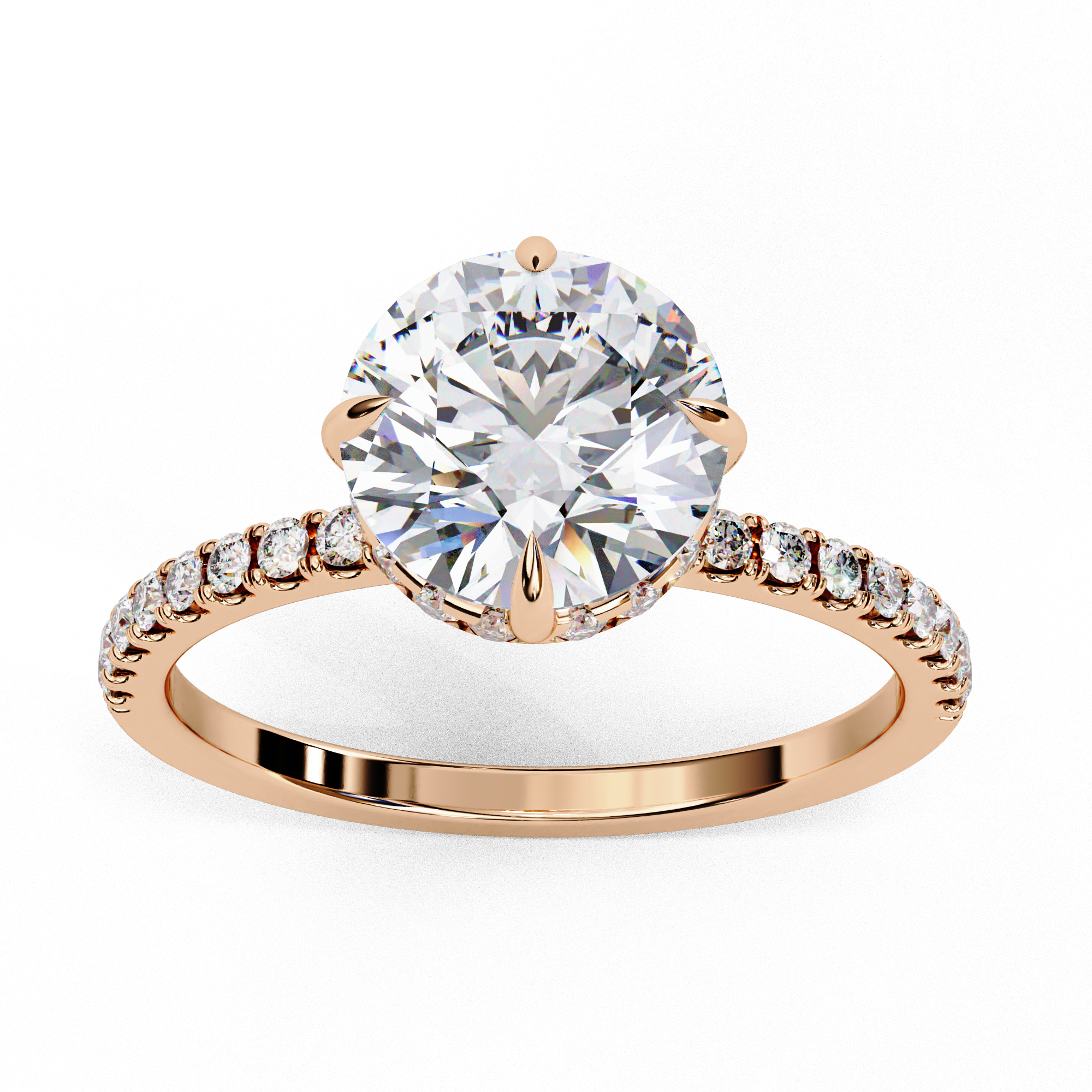2.66 ct Splendid Round Ring 9k