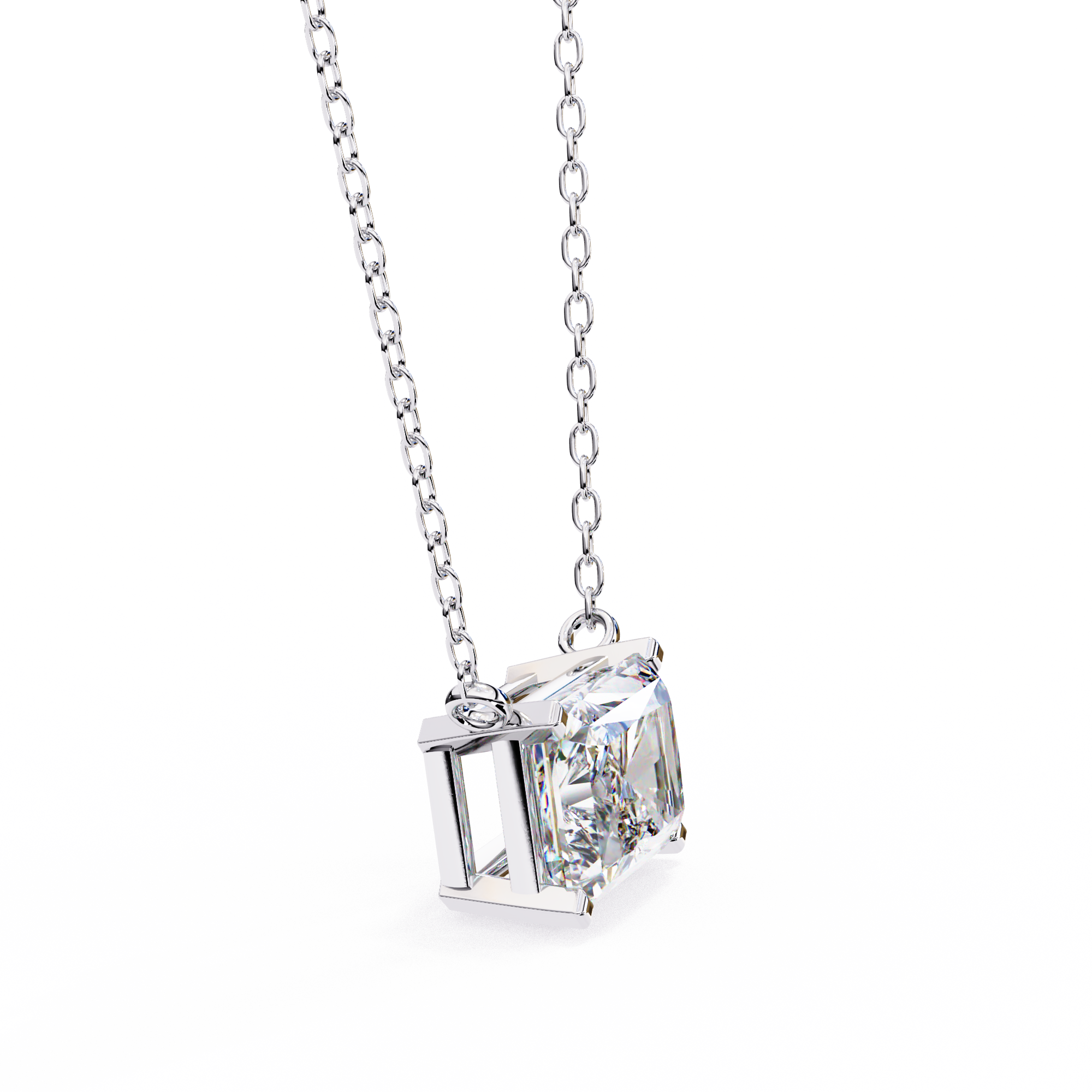 1.95 carat radiant pendant