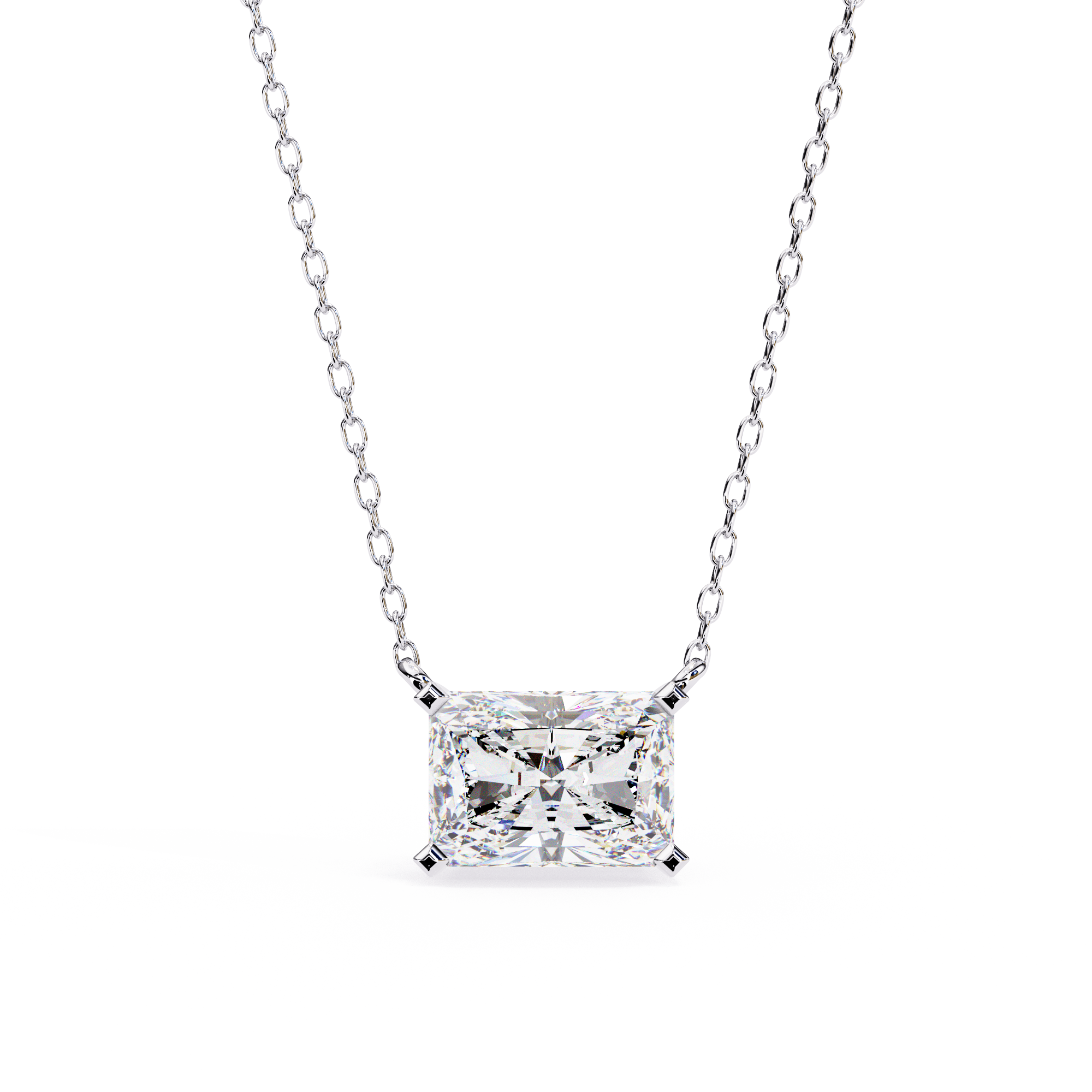 1.95 carat radiant pendant