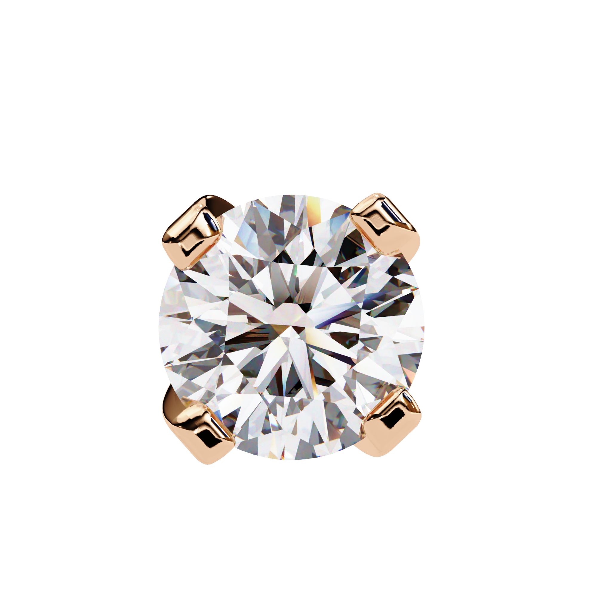 2.57 carat round earring