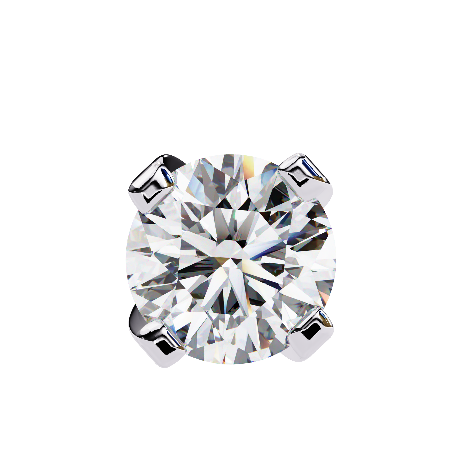 2.57 carat round earring