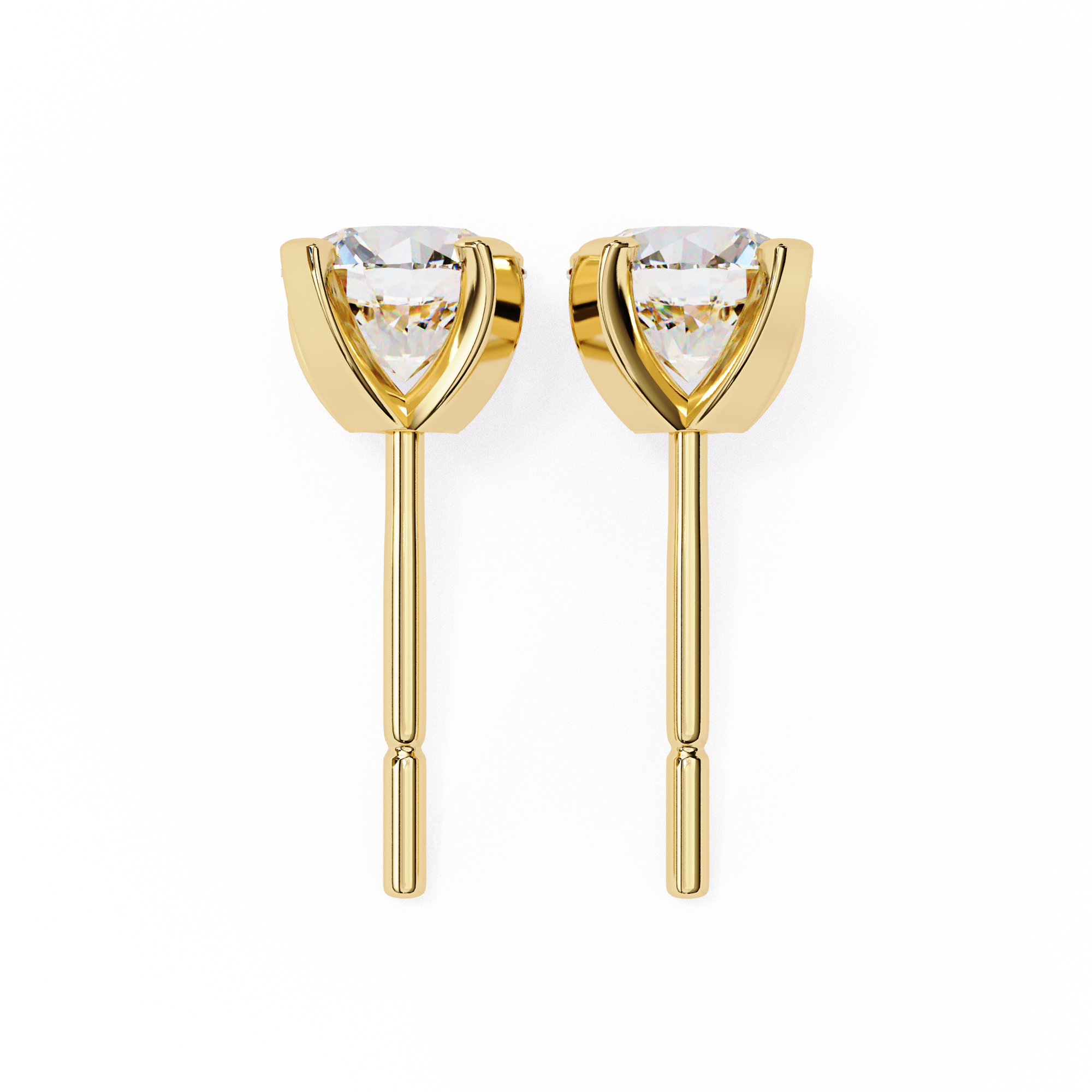 2.57 carat round earring