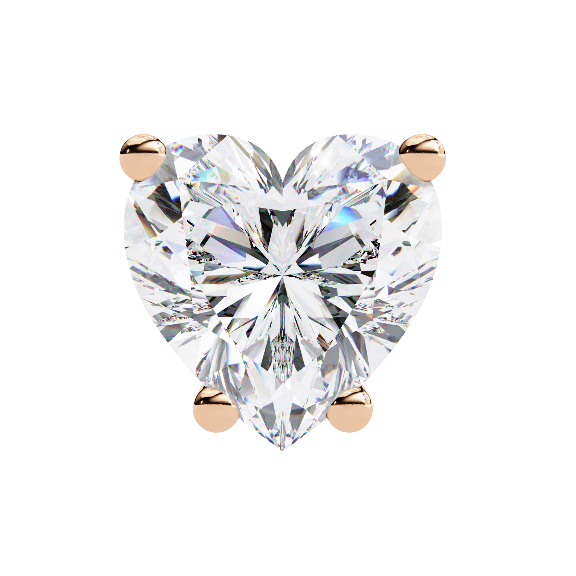 2.43 carat heart earring