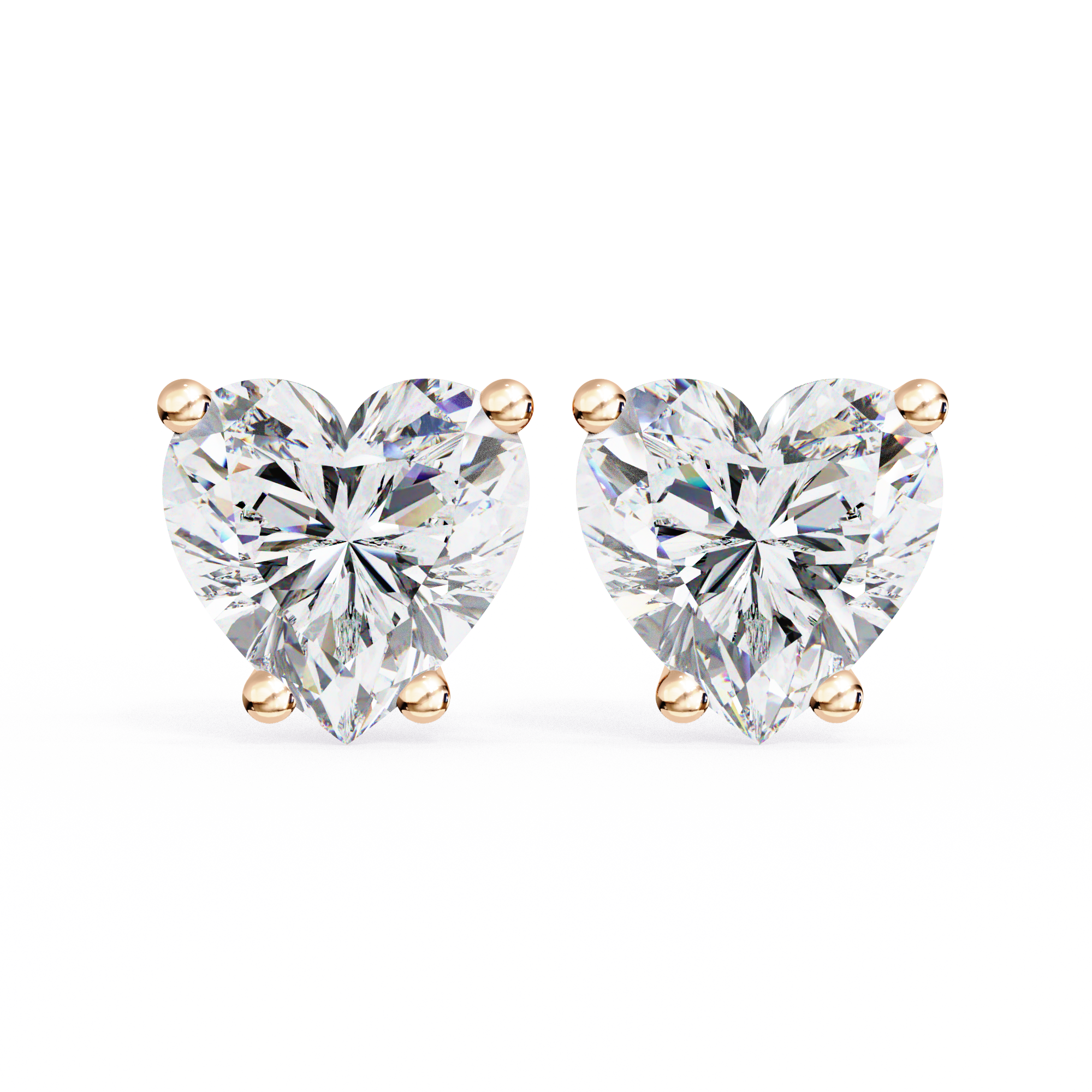 2.43 carat heart earring