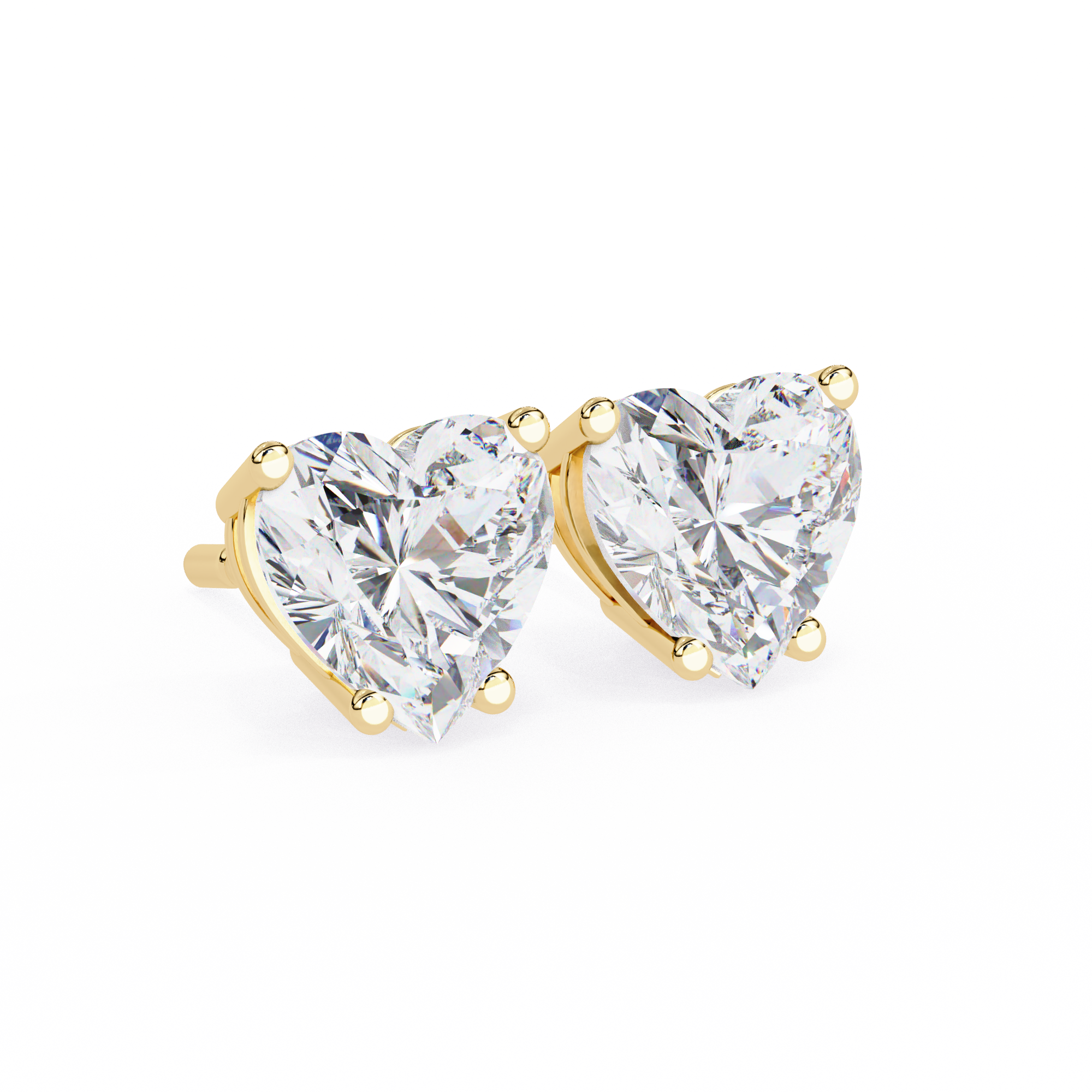 2.43 carat heart earring