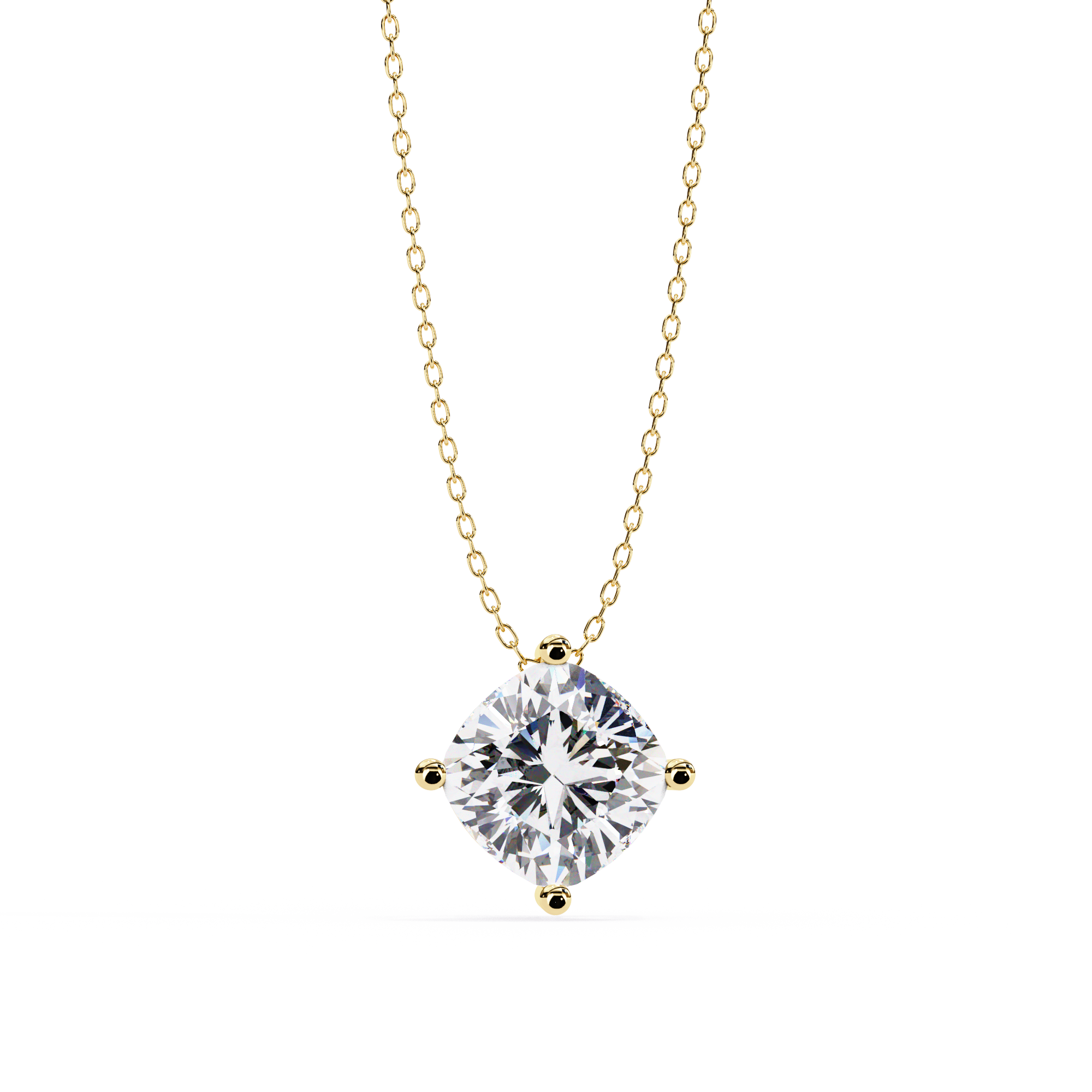 2.32 carat cushion square pendant