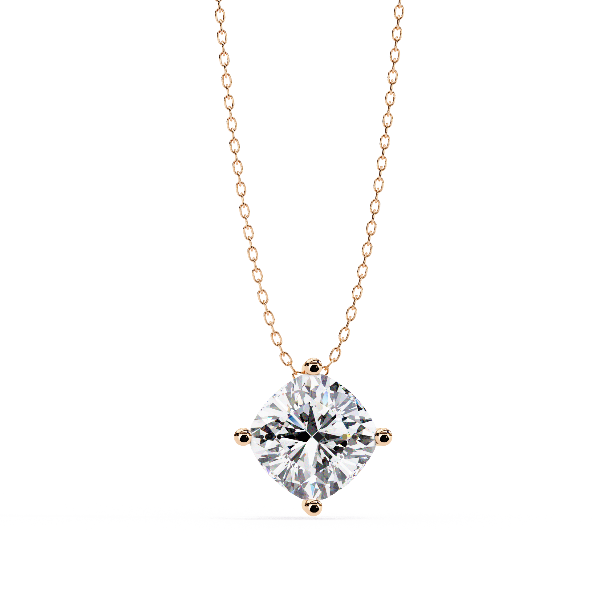 2.32 carat cushion square pendant