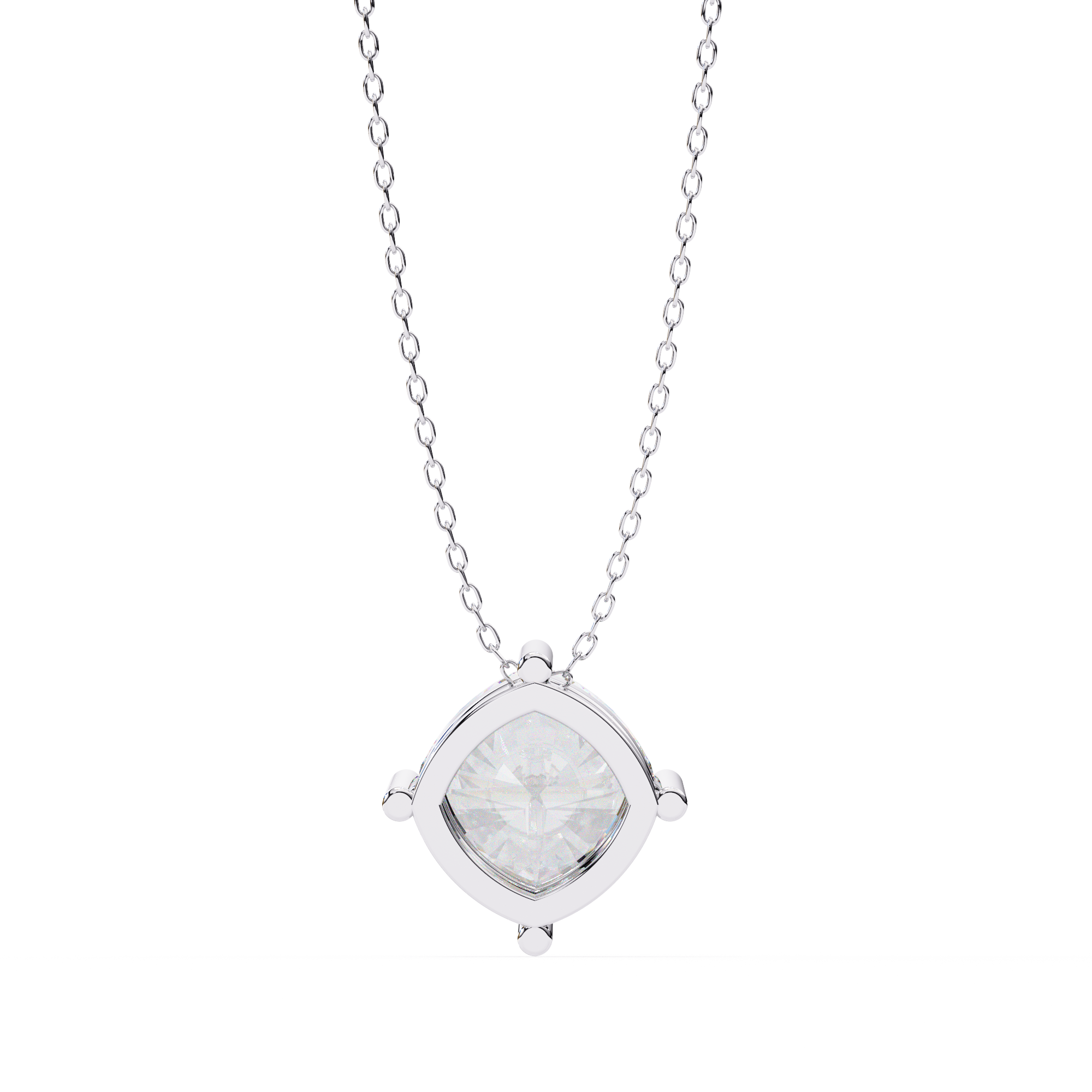 2.32 carat cushion square pendant