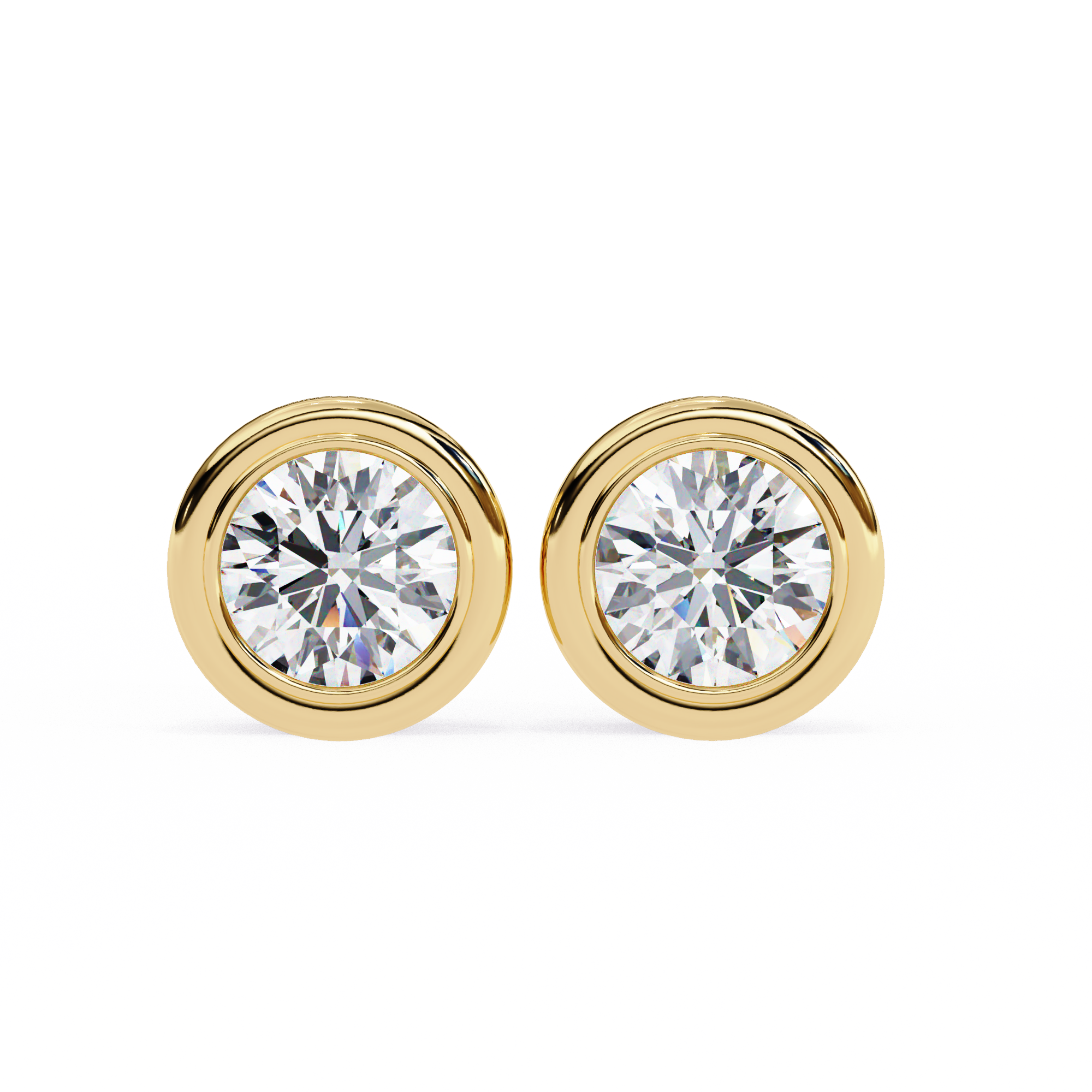 2.57 carat round earring