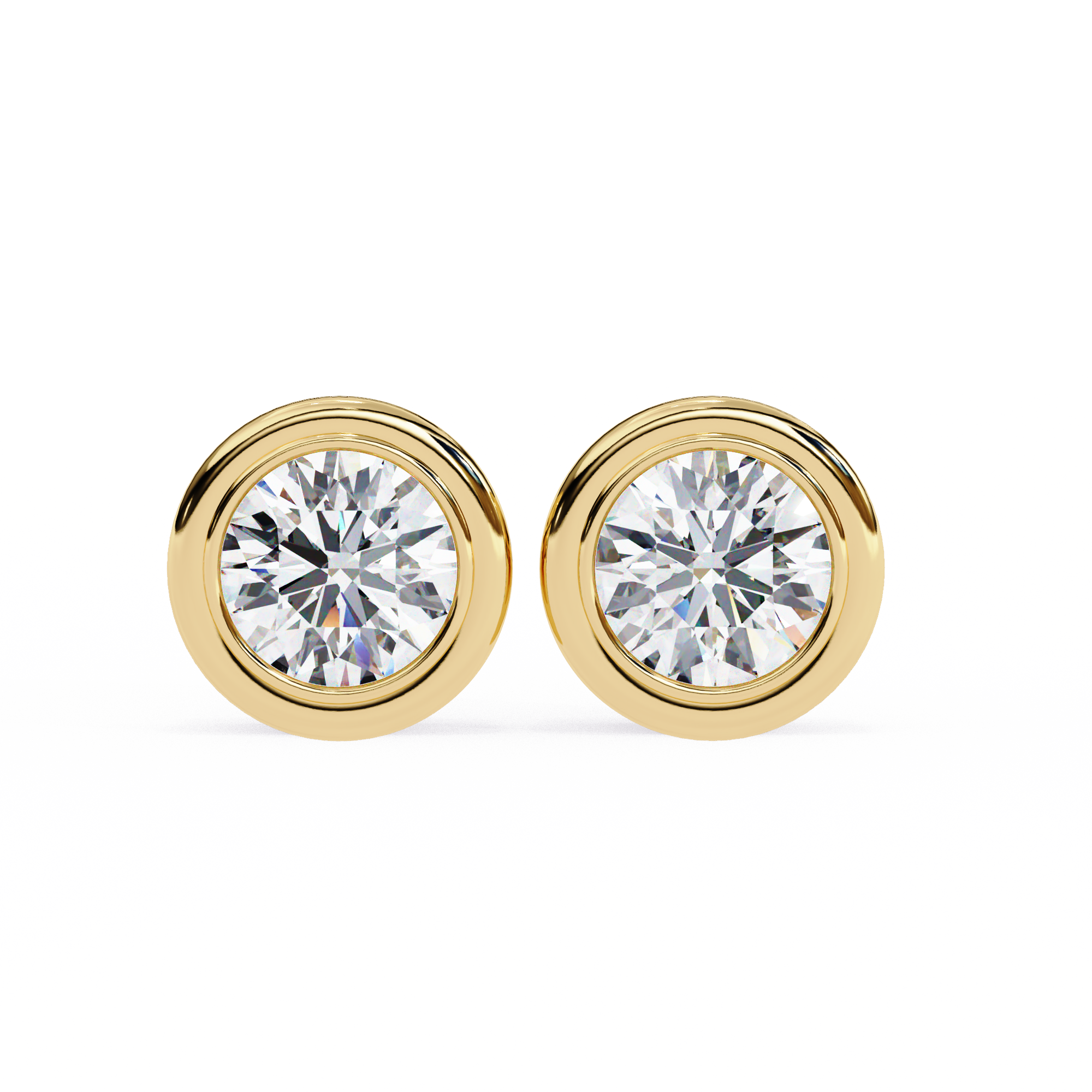 2.57 carat round earring