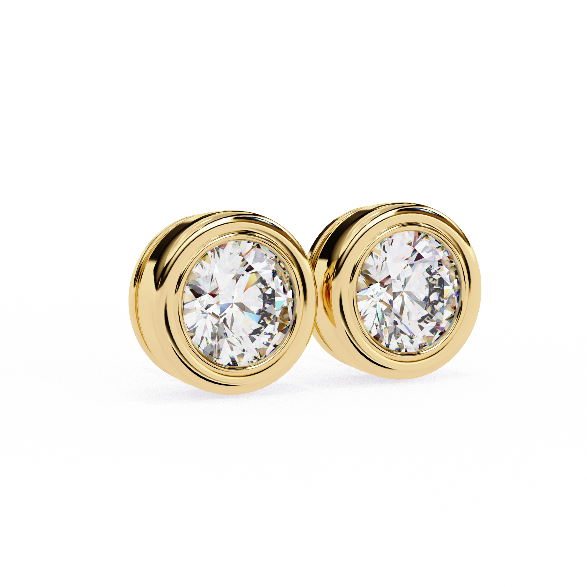 2.57 carat round earring