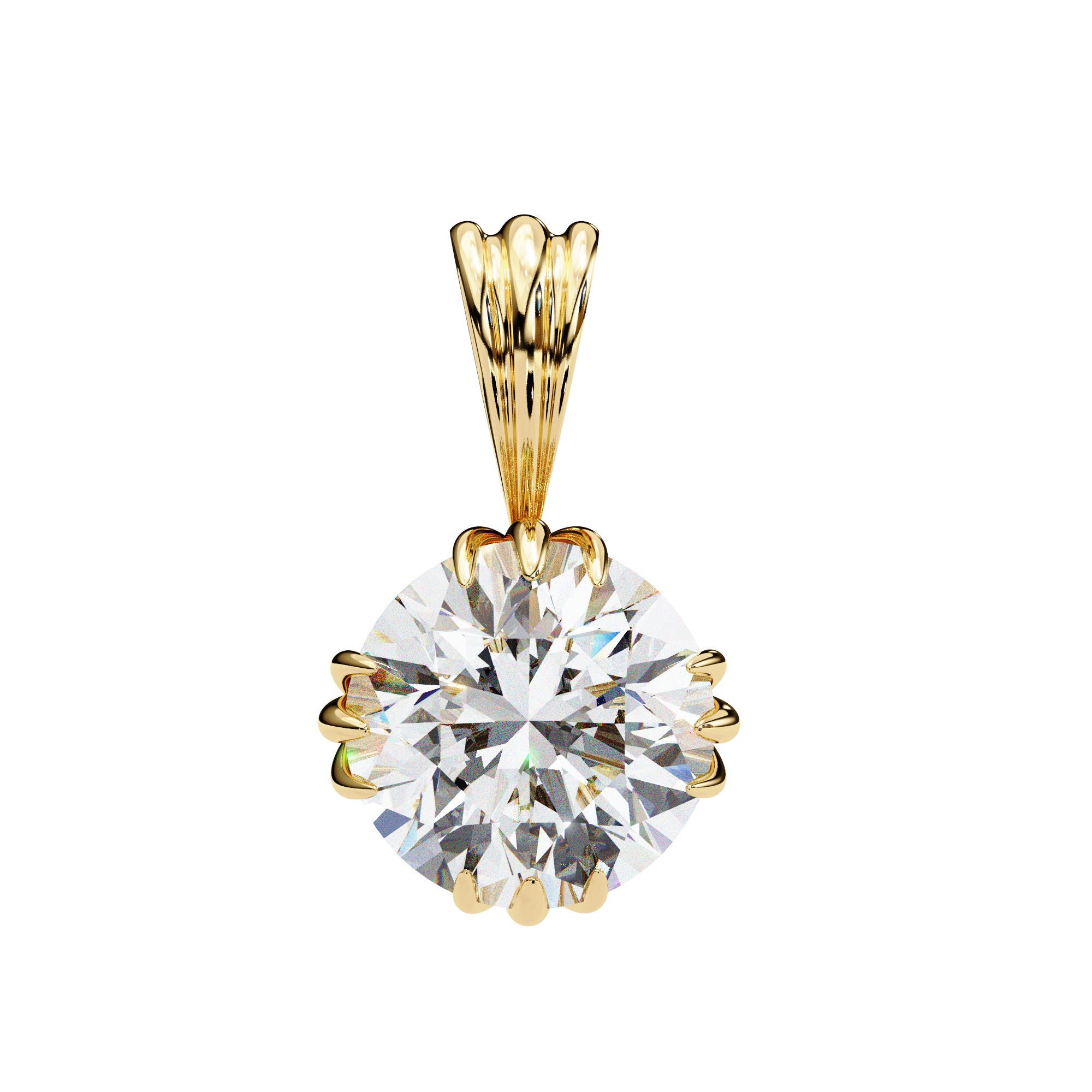 2.04 carat round pendant