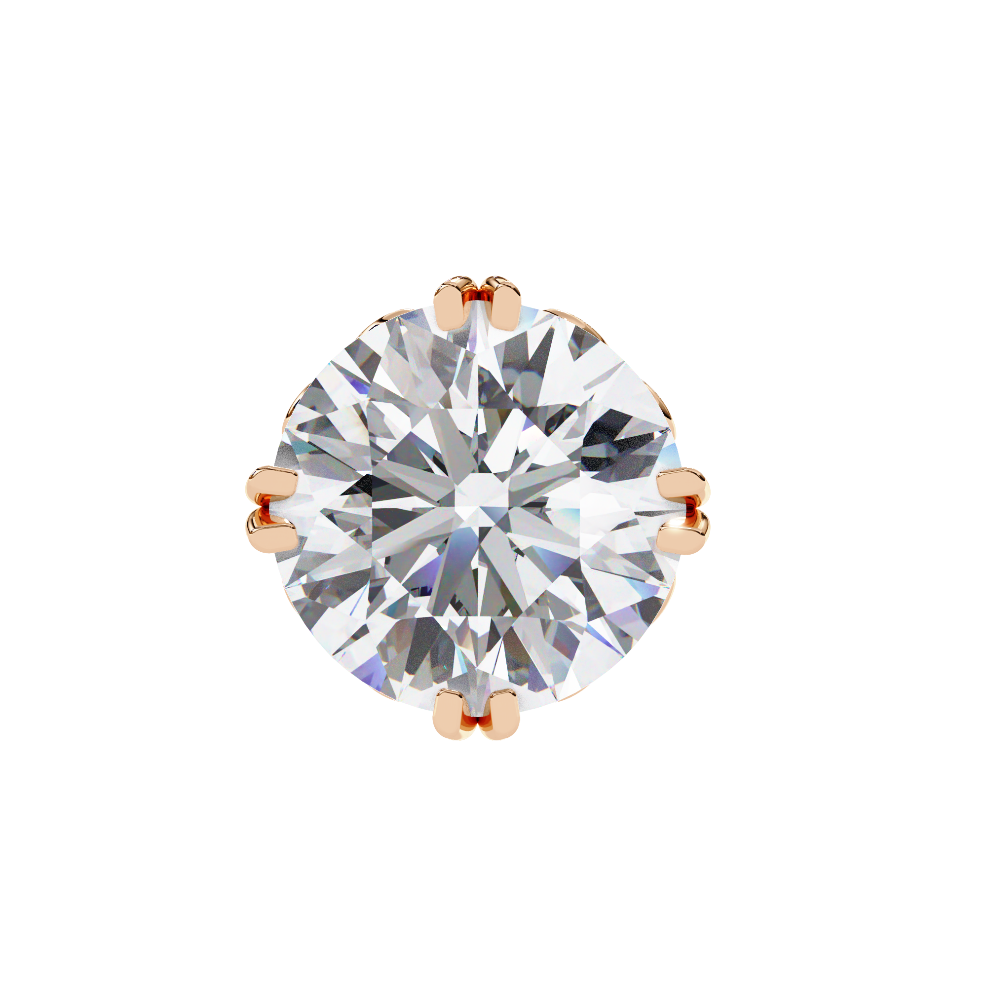 2.57 carat round earring