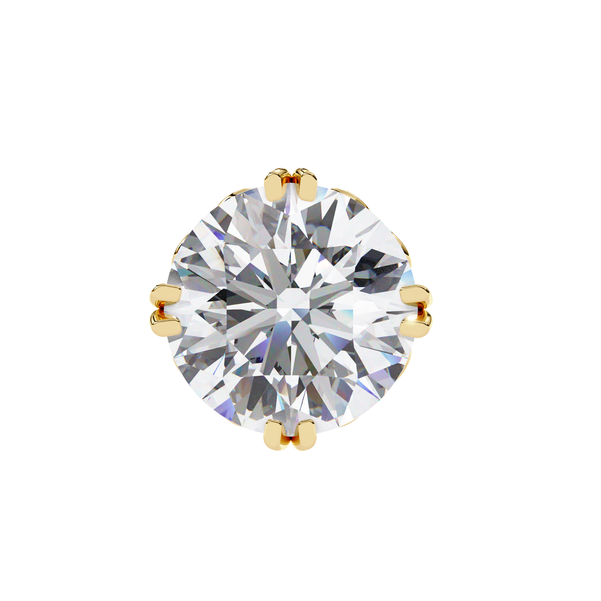 2.57 carat round earring