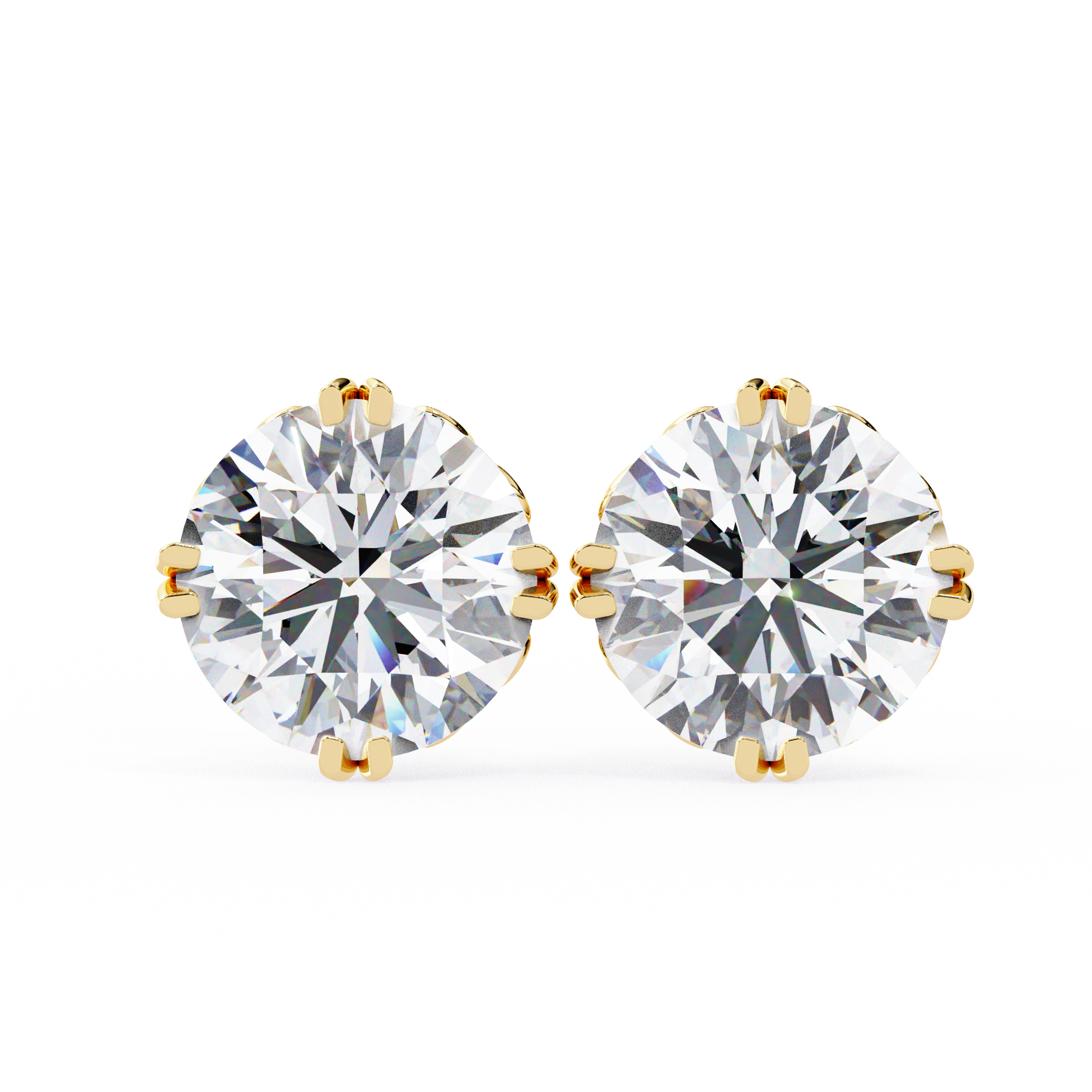 2.57 carat round earring