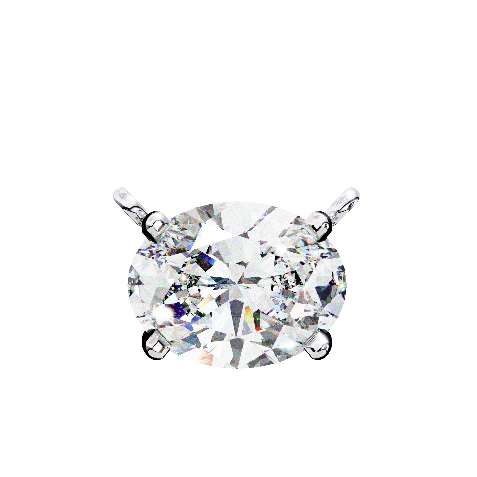 1.66 ct Majestic Oval Pendant 9k