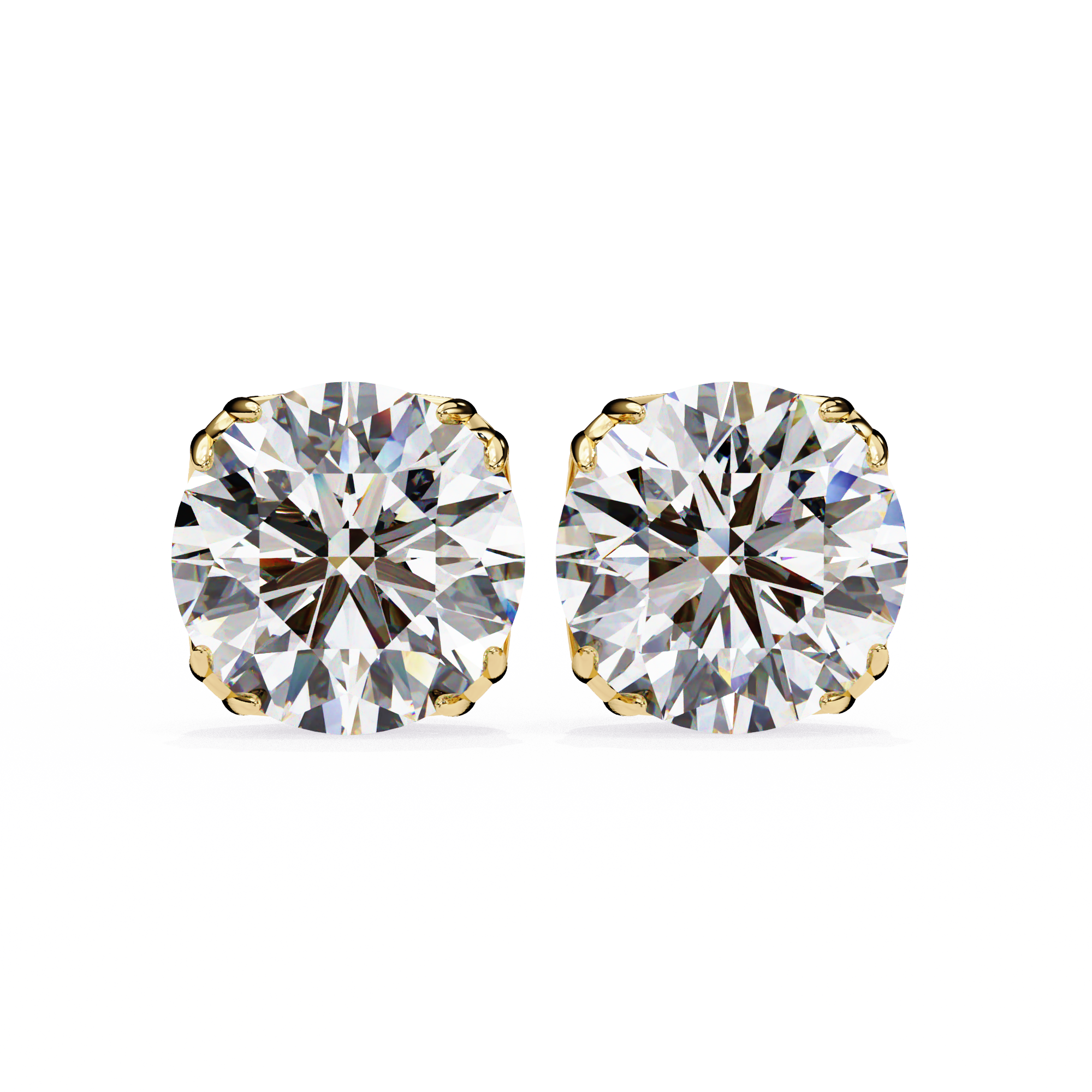 2.57 carat round earring