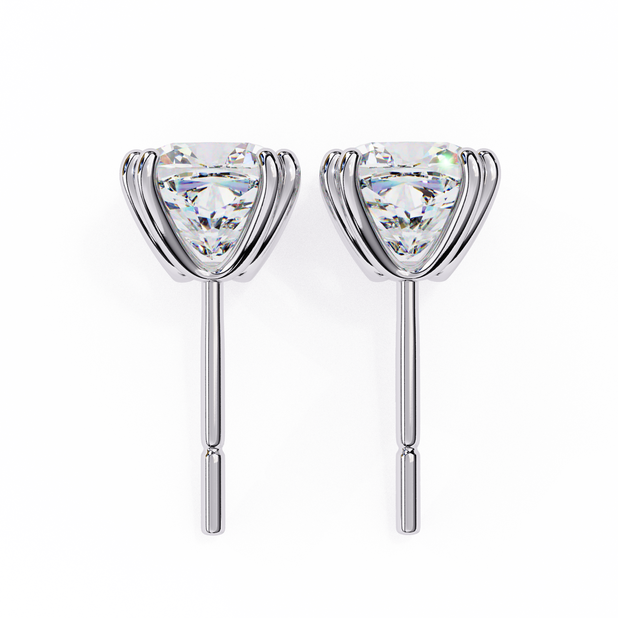 2.24 carat cushion square earring