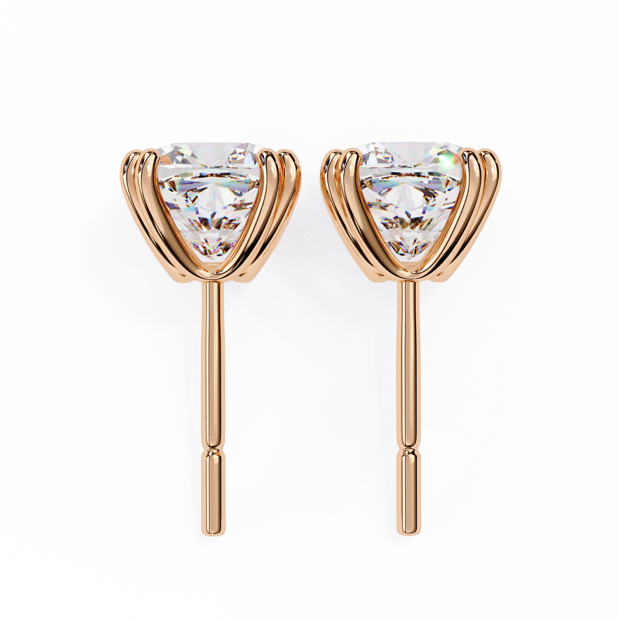 2.24 carat cushion square earring