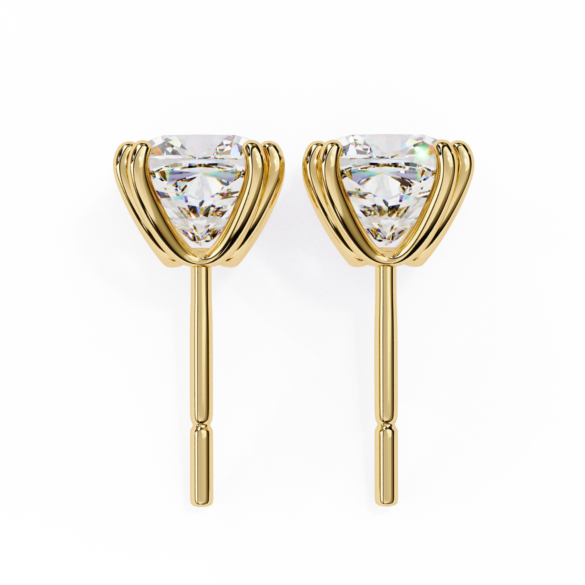 2.24 carat cushion square earring