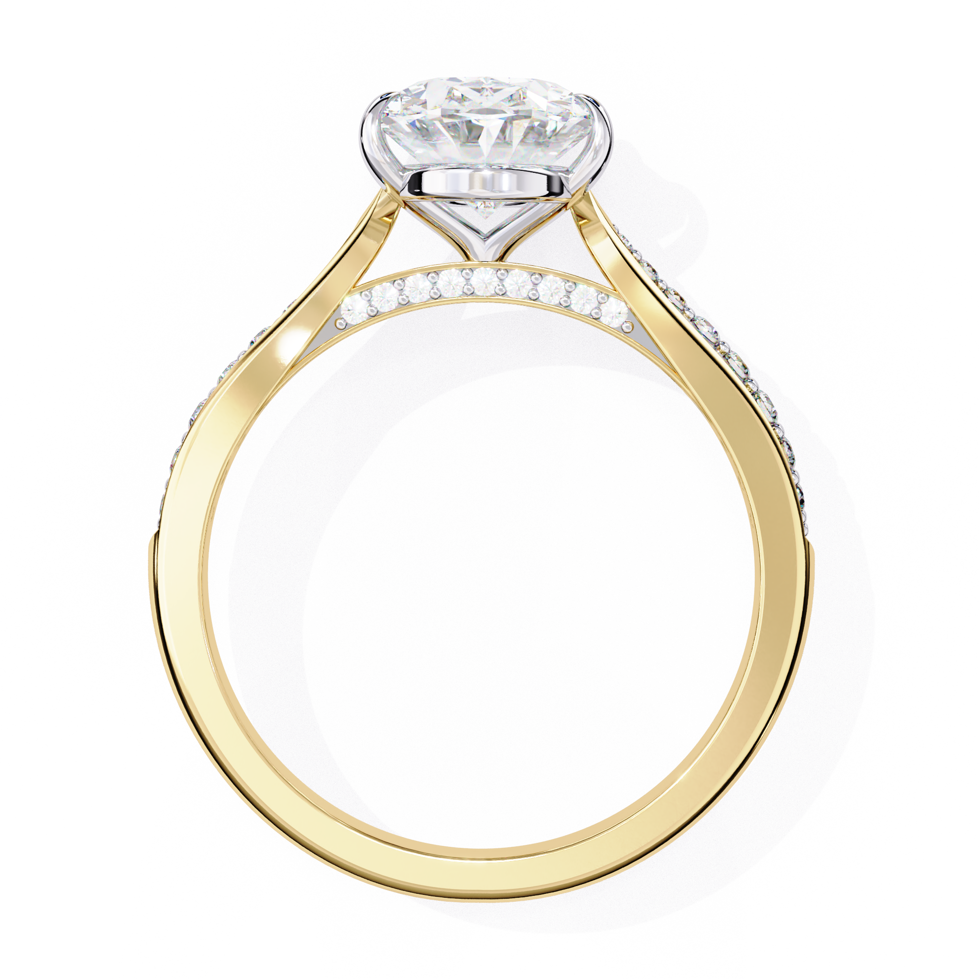 2.03 carat round oval rings